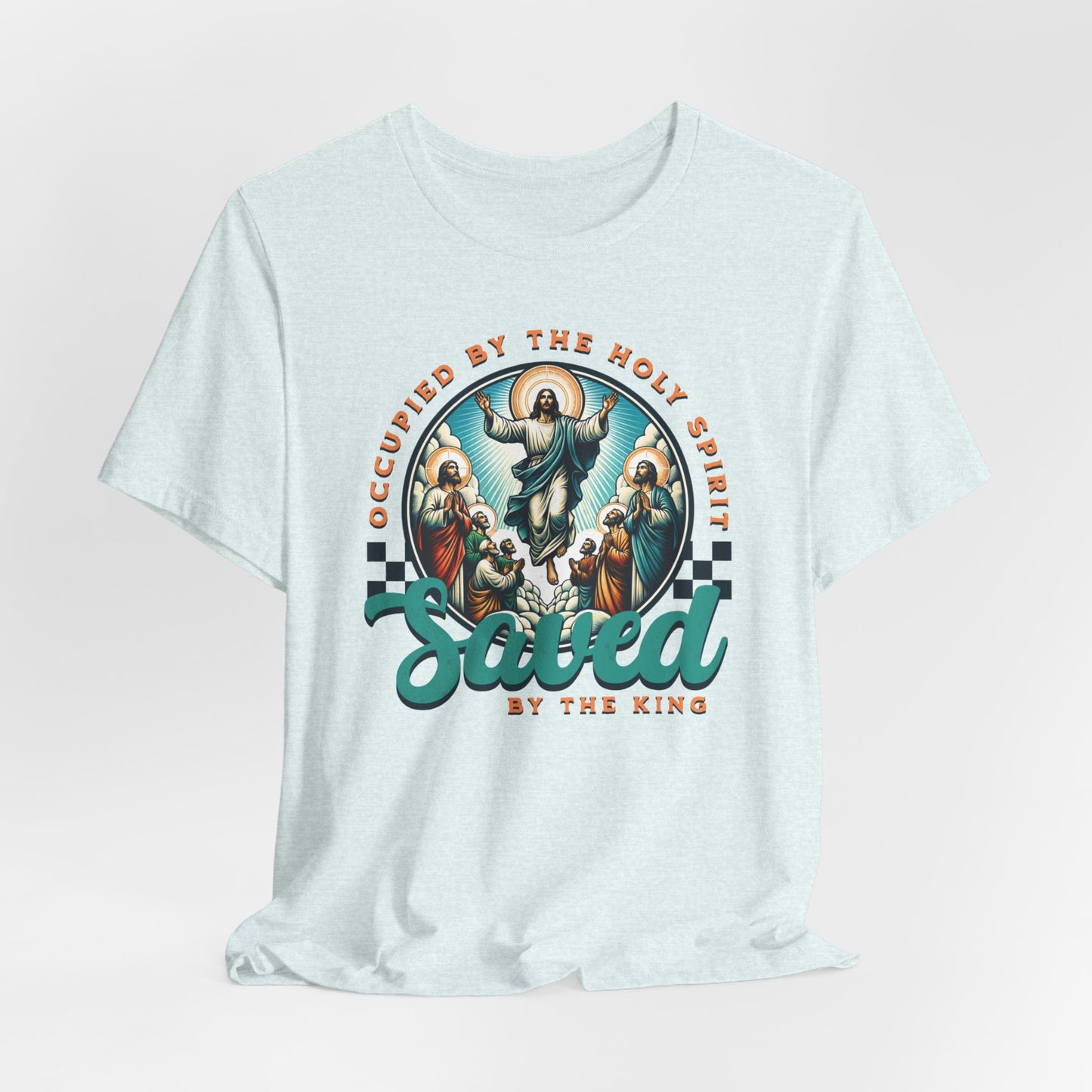 Occupied by the Holy Spirit T-Shirt, Unisex Jersey Crewneck, Jesus is the Reason, Jesus is King, Christian Merch, Glory to God