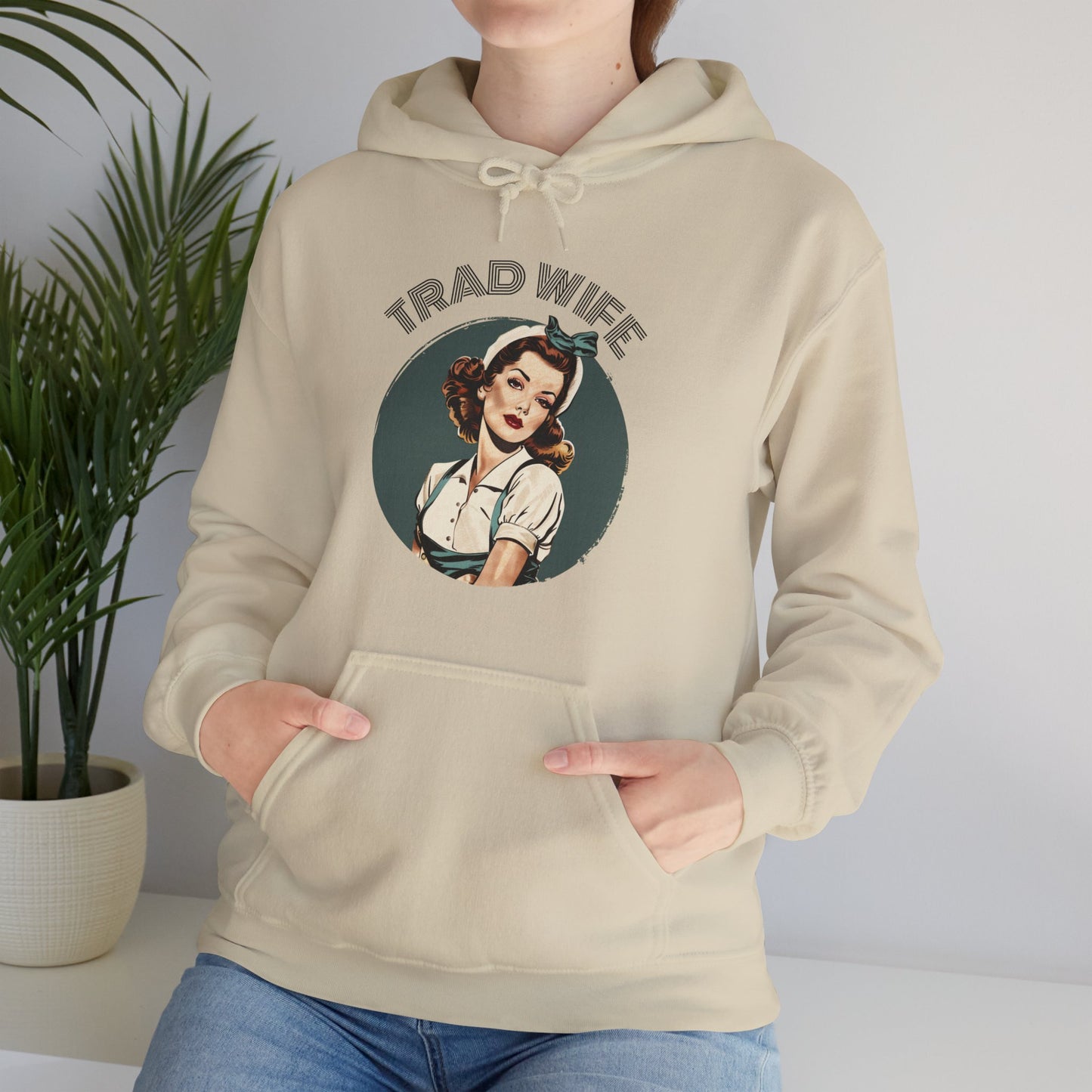 Trad Wife Hoodie, Wifey, Traditional Wife Hoodie, Wifely Gift, Vintage Housewife Sweater, Real Housewife Gift, Wifely Gift, 1950s Housewife