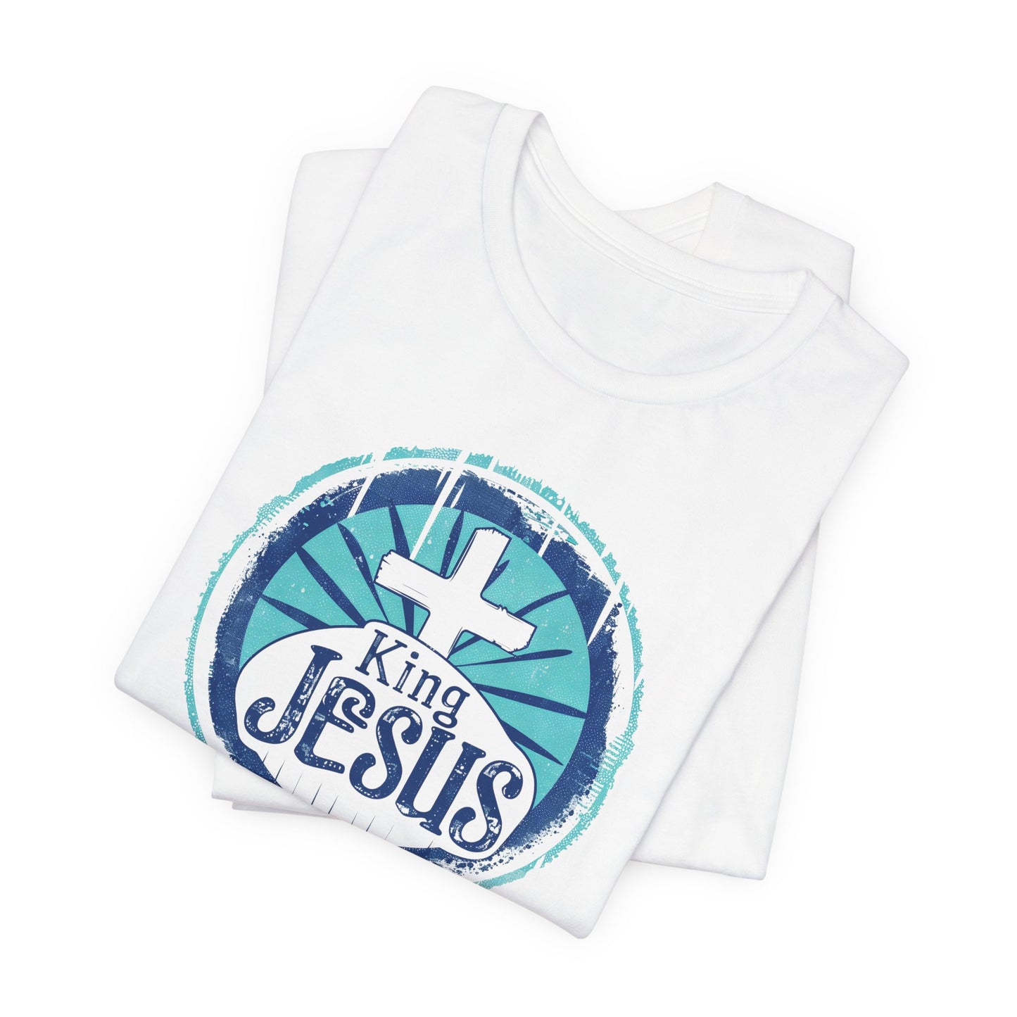 King Jesus, Unisex Jersey Short Sleeve Tee, Christian Apparel, Jesus Clothing, Religious Apparel, Faith Based Tee, Inspirational T-Shirt