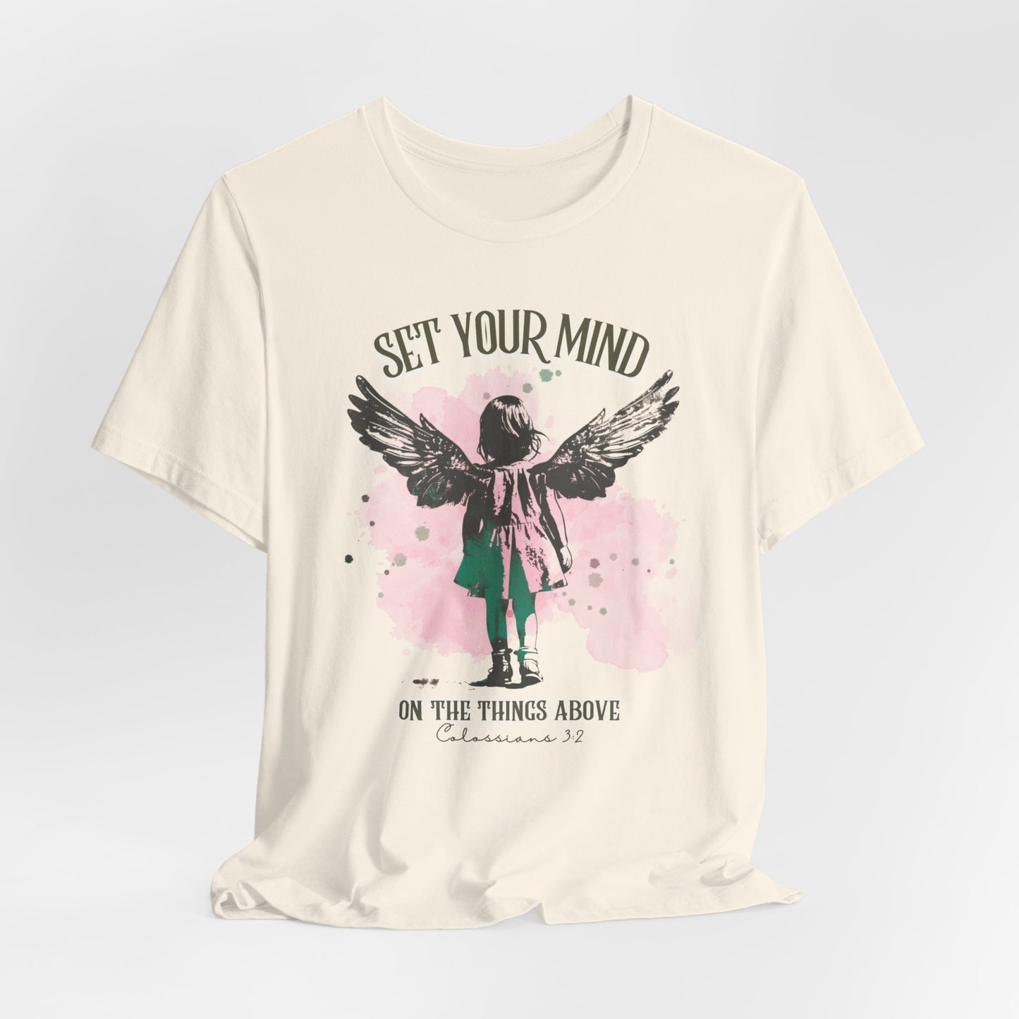 Set Your Mind on the Things Above T-shirt - Unisex Jersey Short Sleeve Tee, Christian Merch, Christian Streetwear, Faith Based Shirt, Christian Apparel, Christian Shirts