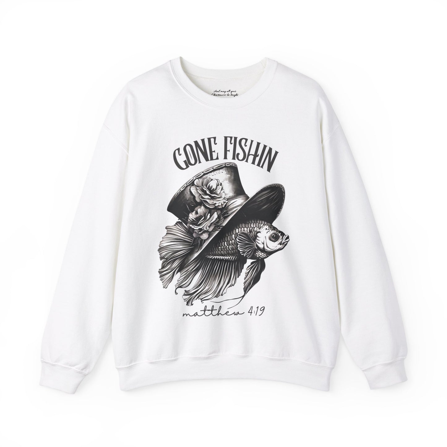 Gone Fishin' Sweatshirt, Unisex Heavy Blend™ Crewneck, Christian Apparel, Biblical Clothing, Inspirational Apparel, Jesus Shirt