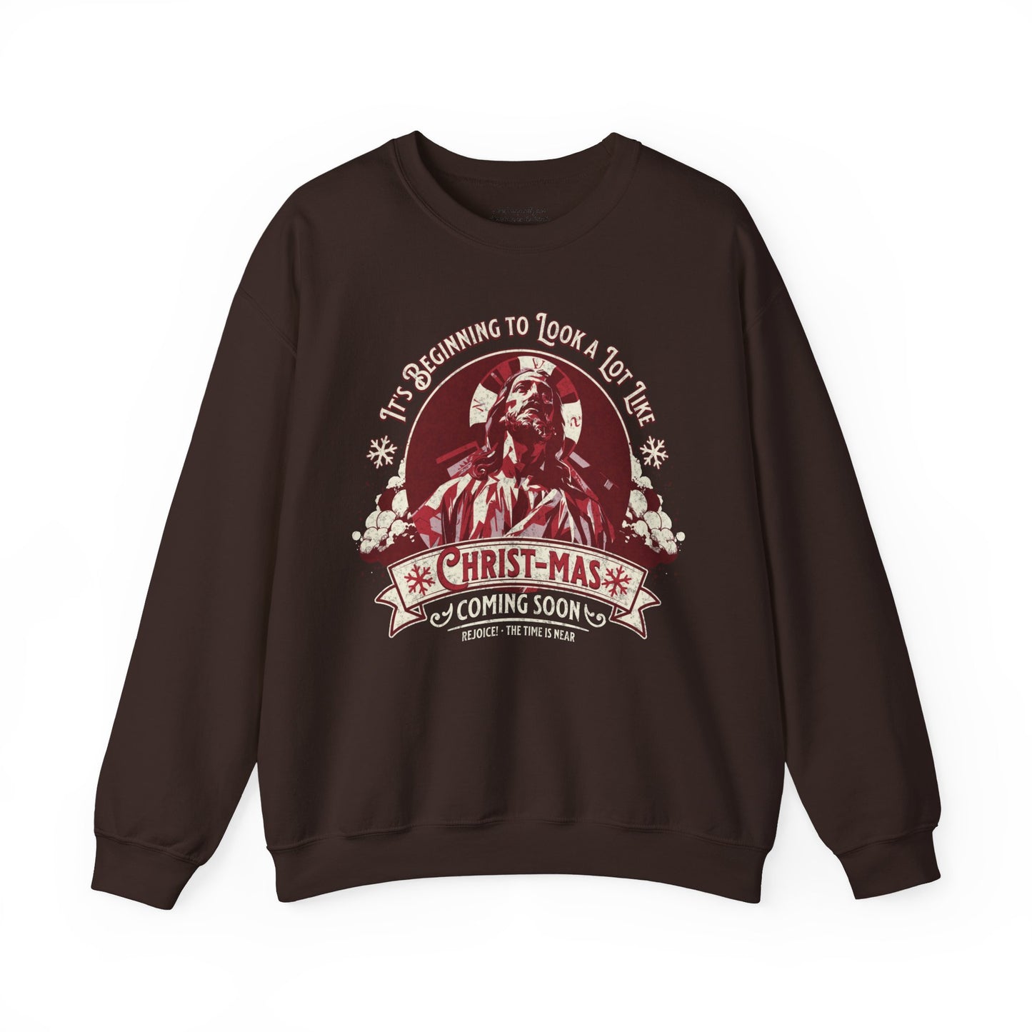 It's Beginning to Look A Lot like Christ-mas Sweatshirt, Unisex Heavy Blend Crewneck, Presents for Mom, Jesus Sweater, Glory to God, Christian Jesus is the Reason