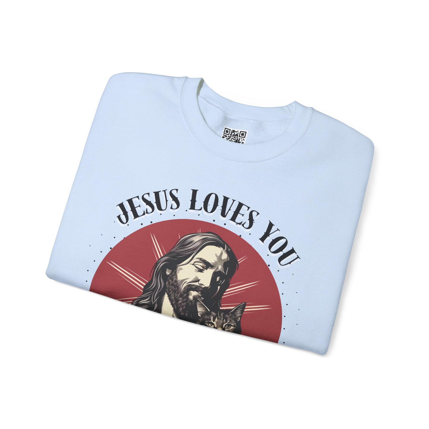 Jesus Loves You Unisex Heavy Blend Crewneck Sweatshirt, Christian Merch, Christian Streetwear, Ministry Shirt, Faith Based Shirt, Jesus Apparel