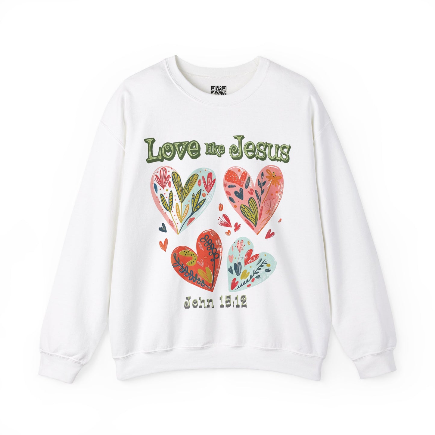 Love like Jesus Unisex Heavy Blend Crewneck Sweatshirt, Christian Merch, Christian Streetwear, Ministry Shirt, Faith Based Shirt, Jesus Apparel