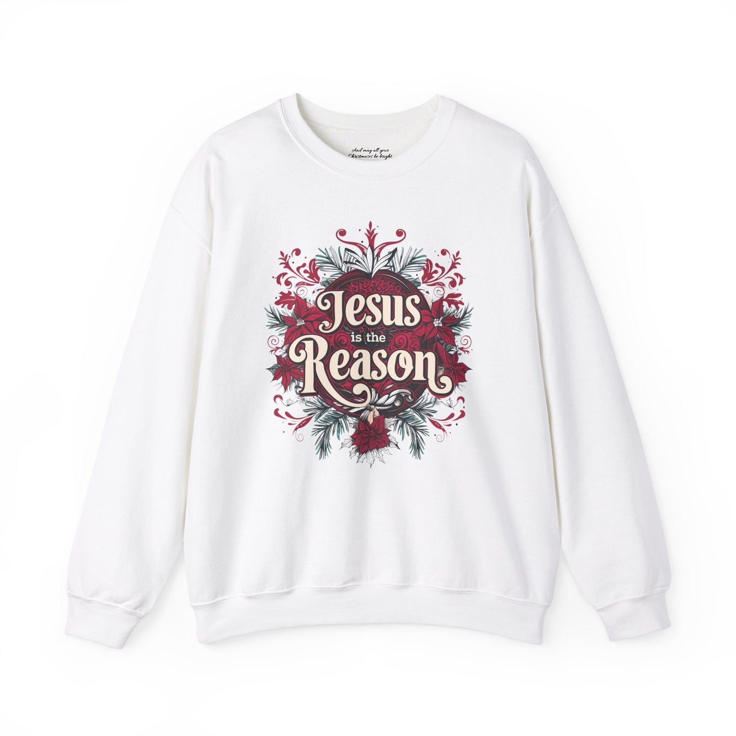 Jesus is the Reason Christmas Sweatshirt, Unisex Heavy Blend Crewneck, Presents for Mom, Jesus Sweater, Glory to God, Christian Christmas