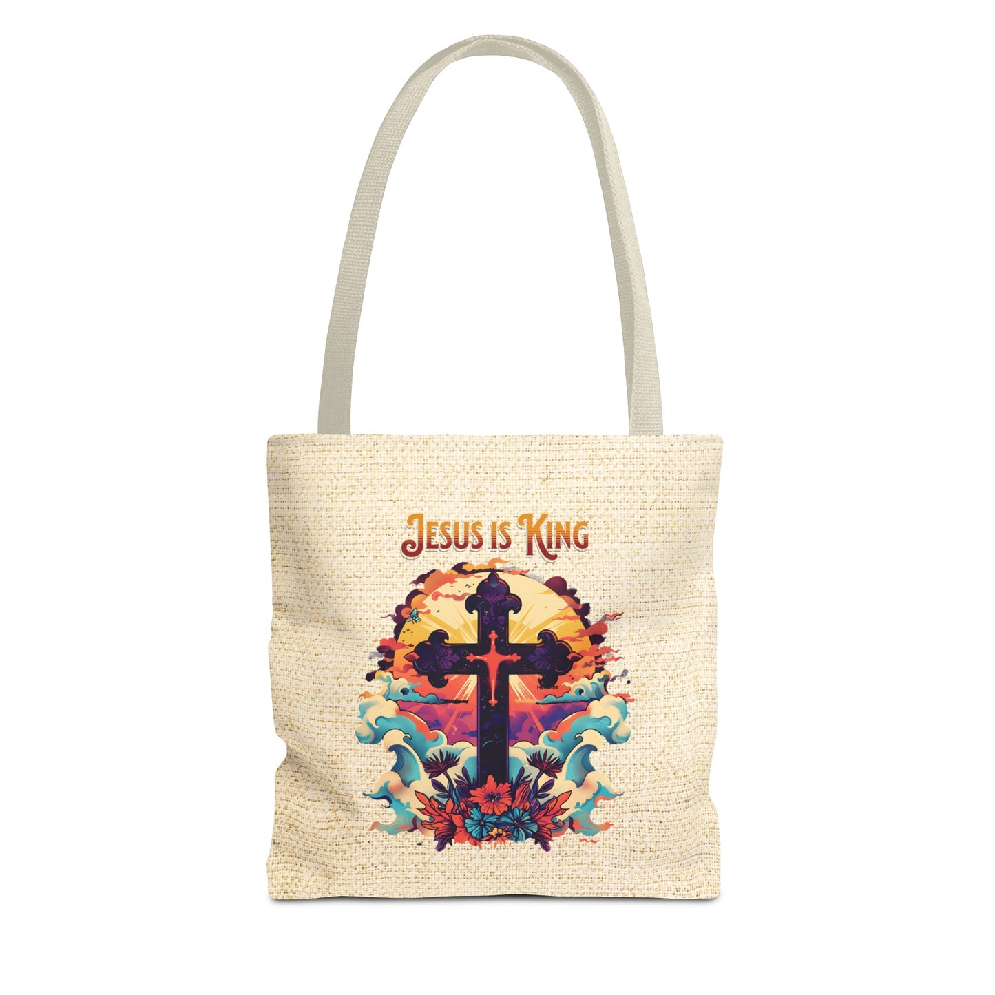 Jesus is King Tote Bag, Christian Merch, The Way the Truth the Life, Travel Bag, Bible Bag, , Book Bag, Getaway Bag, Secret Santa Gift, Gift for Church People