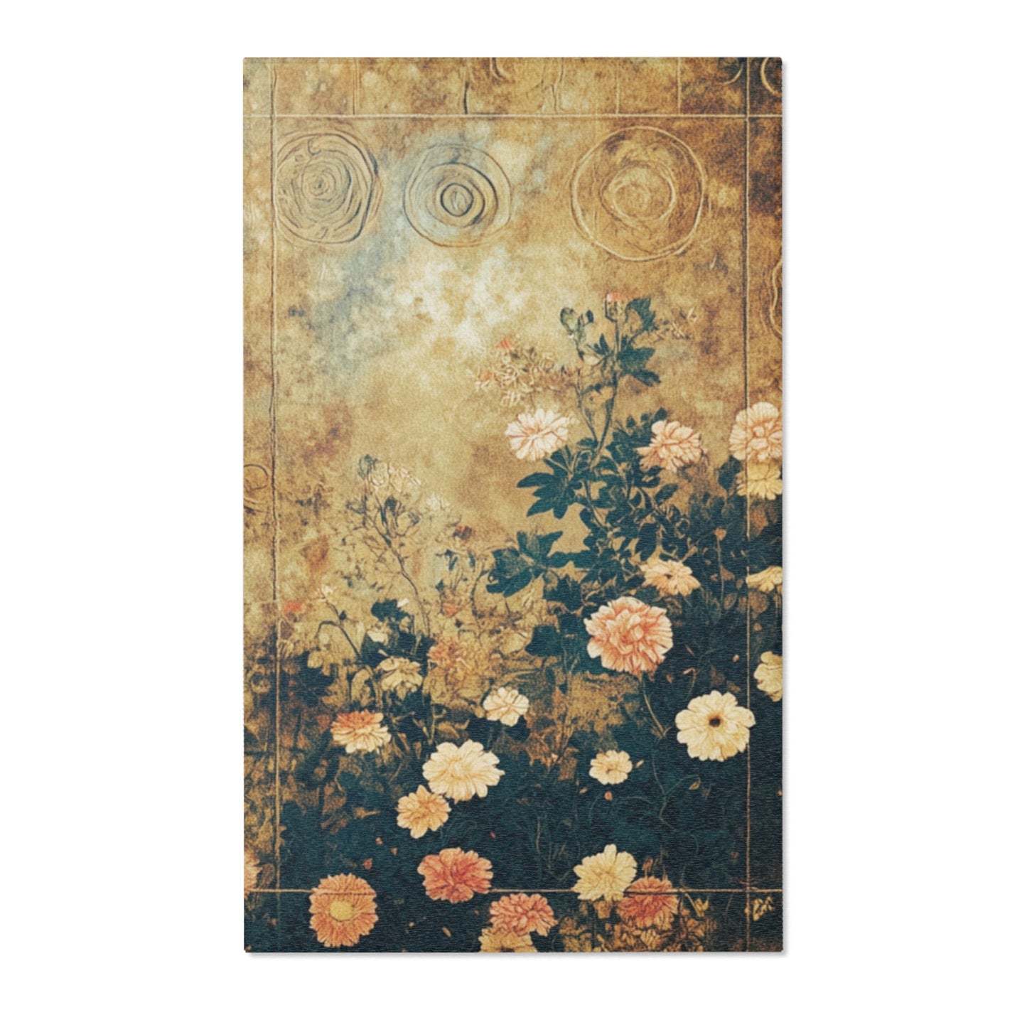 Gustav Klimt Inspired Area Rug, Low Pile, Funky, Colorful, & Unique Area Rugs, Custom Print Rug or Bathmat, 3 Sizes-24x36", 36x60", 48x72"
