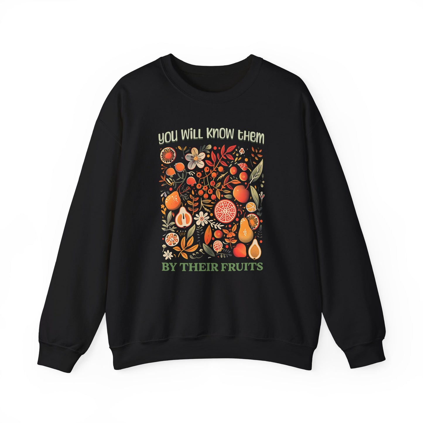 Fruits of the Spirit Unisex Heavy Blend Crewneck Sweatshirt, Christian Merch, Christian Streetwear, Ministry Shirt, Faith Based Shirt, Praise Sweater