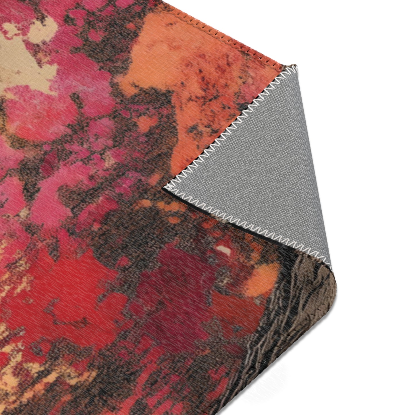 Flowing Abstract Art Area Rug, Funky, Colorful, & Unique Area Rugs, Custom Print Rug or Bathmat, 3 Sizes - 24x36 in, 36x60 in and 48x72 in