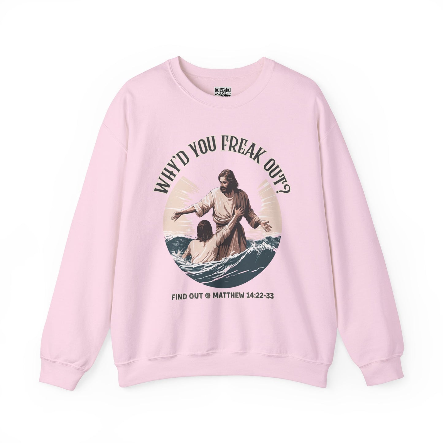 Why'd You Freak Out? Jesus Unisex Heavy Blend Crewneck Sweatshirt, Christian Merch, Christian Streetwear, Ministry Shirt, Faith Based Shirt, Jesus Apparel