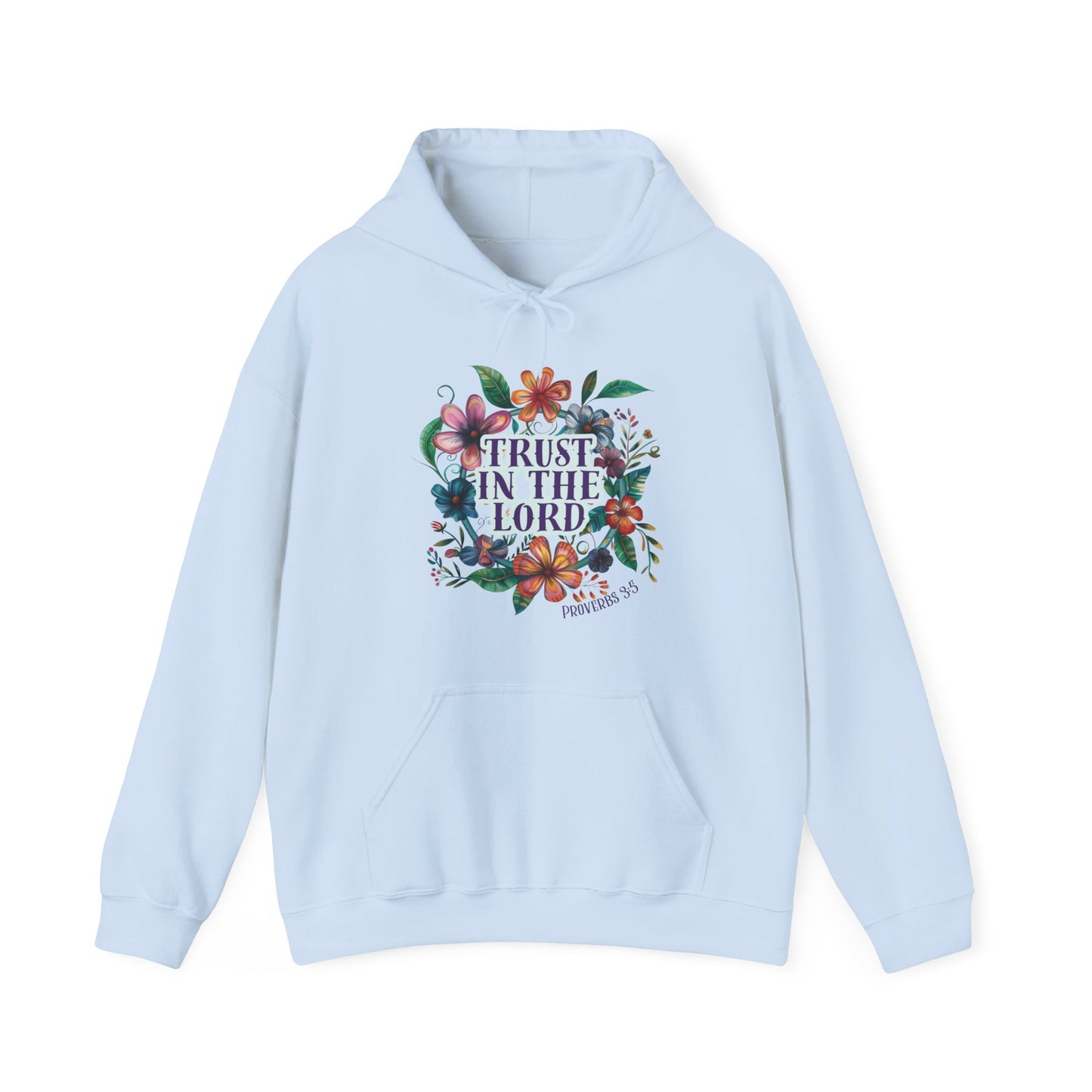 Trust in the Lord Unisex Heavy Blend™ Hooded Sweatshirt, Christian Merch, Christian Streetwear, Ministry Shirt, Faith Based Shirt, Praise Hoodie