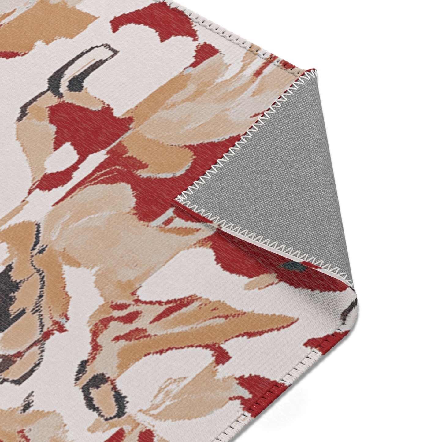 Modern Boho Floral Area Rug, Funky, Colorful, & Unique Area Rugs, Custom Print Rug Bathmat, 3 Sizes-24x36 in, 36x60 in and 48x72 in