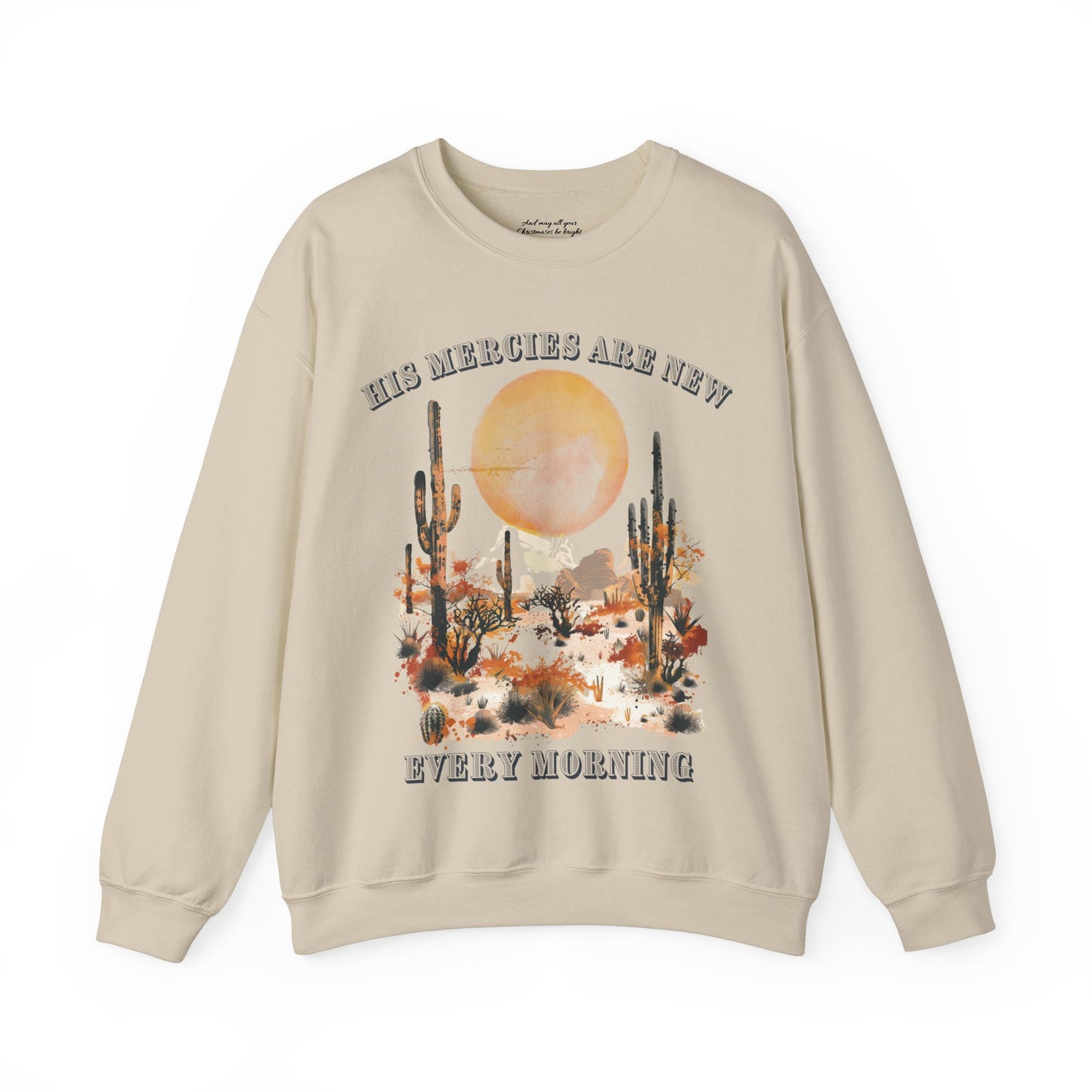 His Mercies are New Every Morning Sweatshirt, Unisex Heavy Blend™ Crewneck, Christian Apparel, Biblical Clothing, Inspirational Apparel, Jesus Shirt