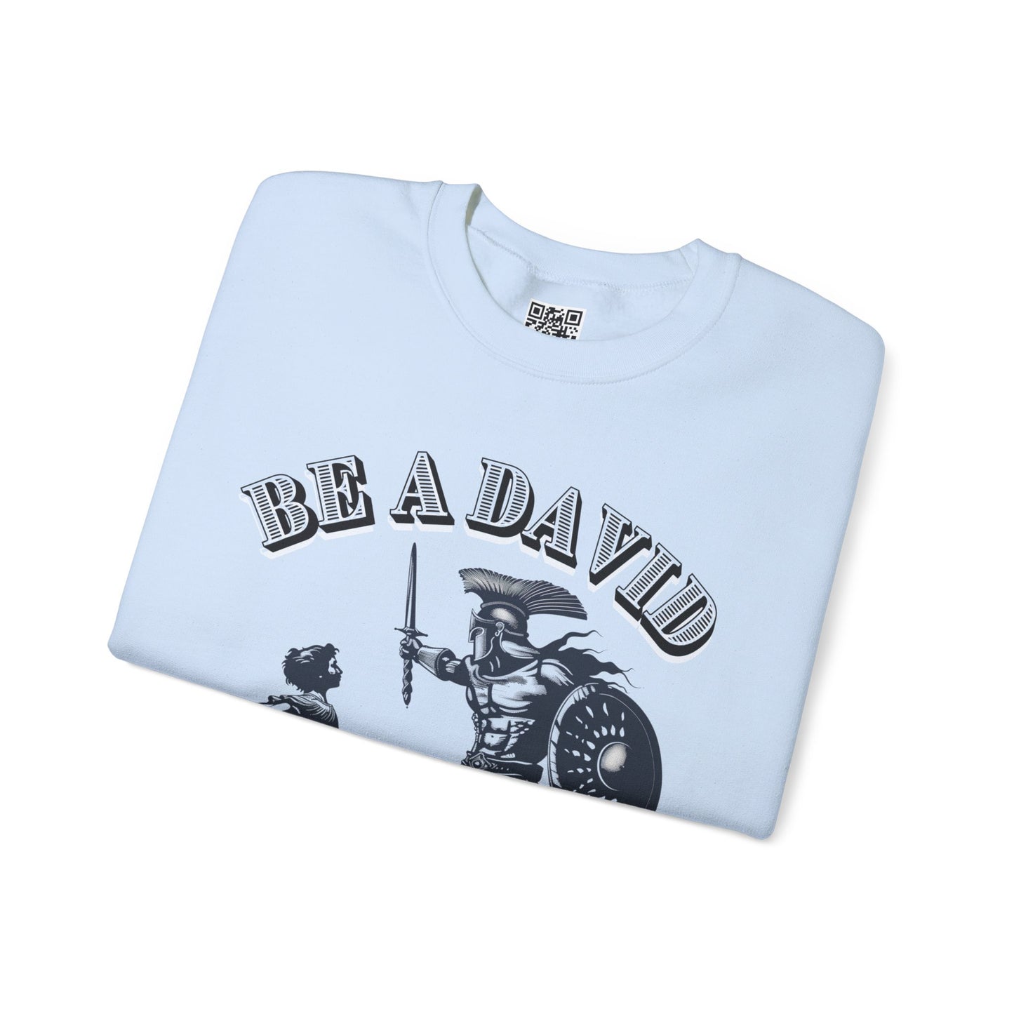 Be a David Unisex Heavy Blend Crewneck Sweatshirt, Christian Merch, Christian Streetwear, Ministry Shirt, Faith Based Shirt, Jesus Apparel