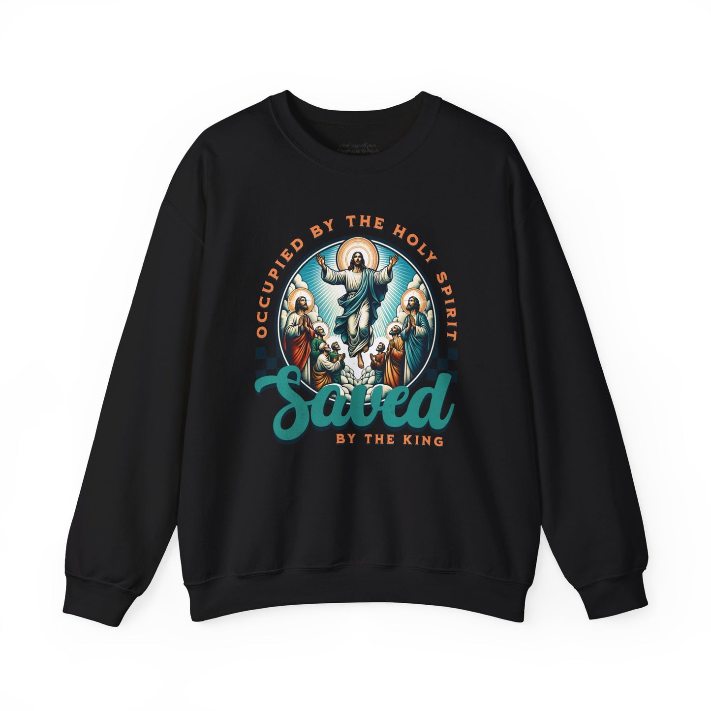 Occupied by the Holy Spirit Sweatshirt, Unisex Heavy Blend Crewneck, Jesus is the Reason, Jesus is King, Christian Merch, Glory to God