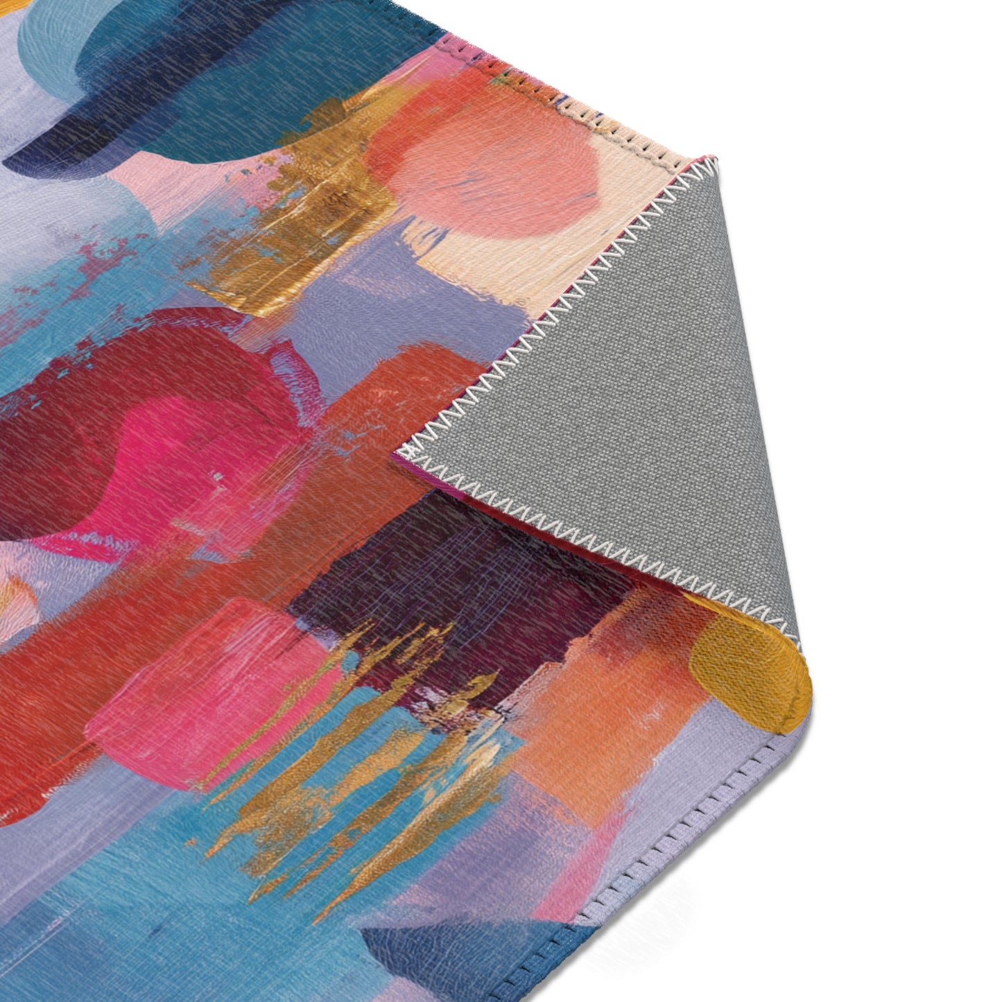 Modern Boho Area Rug, Funky, Colorful, & Unique Area Rugs, Custom Print Rug or Bathmat, 3 Sizes - 24x36 in, 36x60 in and 48x72 in