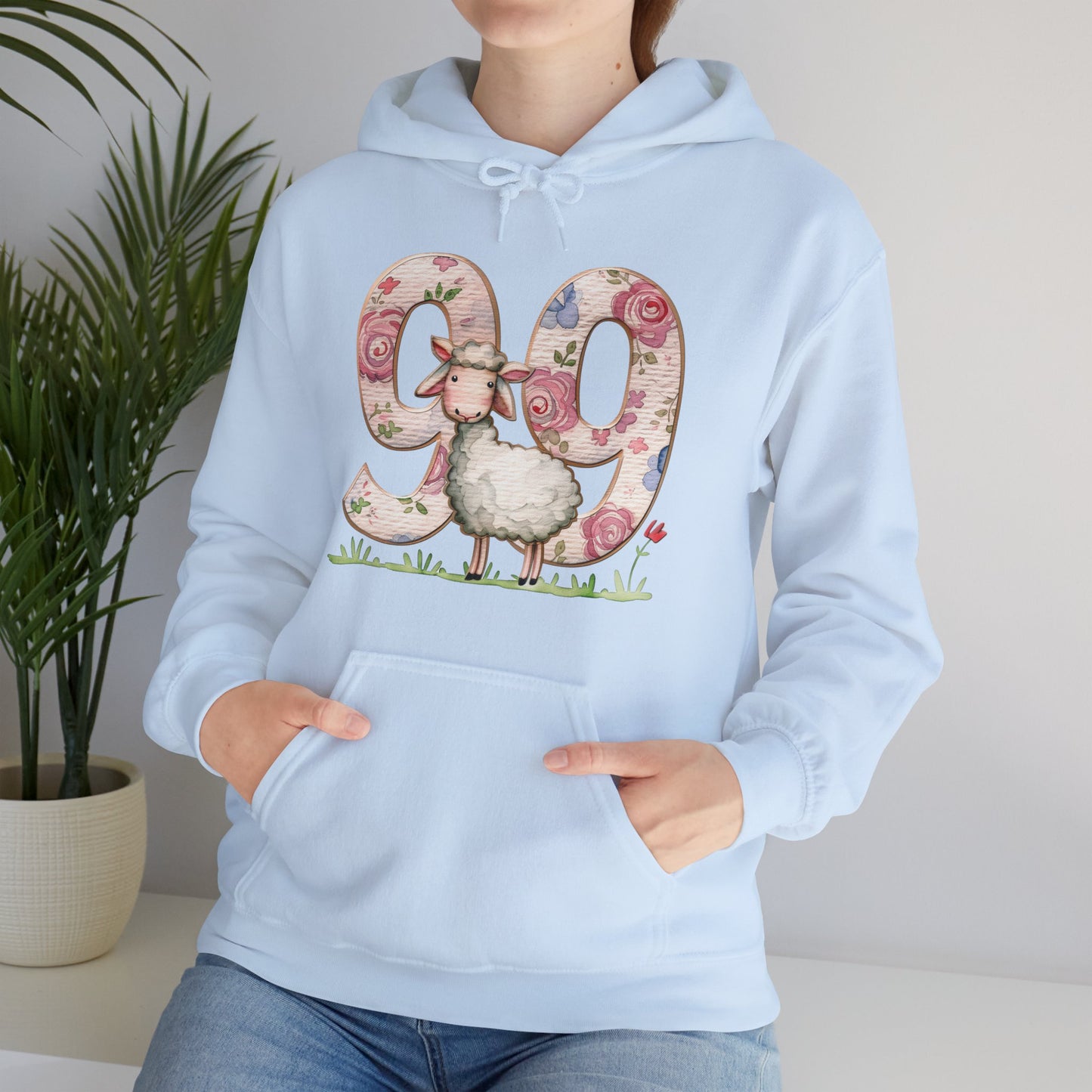 He Leaves the 99 Unisex Heavy Blend™ Hooded Sweatshirt, Christian Merch, Christian Streetwear, Ministry Shirt, Faith Based Shirt, Praise Hoodie