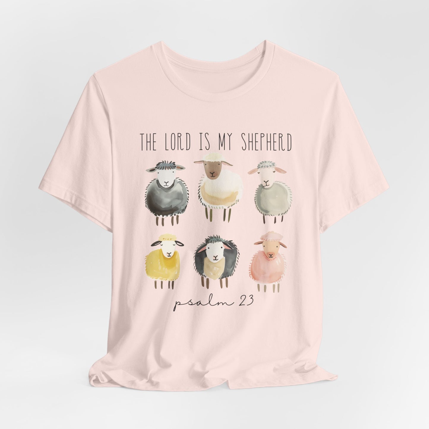 The Lord is My Shepherd Unisex Jersey Short Sleeve Tee, Christian Merch, Jesus Loves You, Faith Based Shirt, Christian Apparel, Jesus Apparel