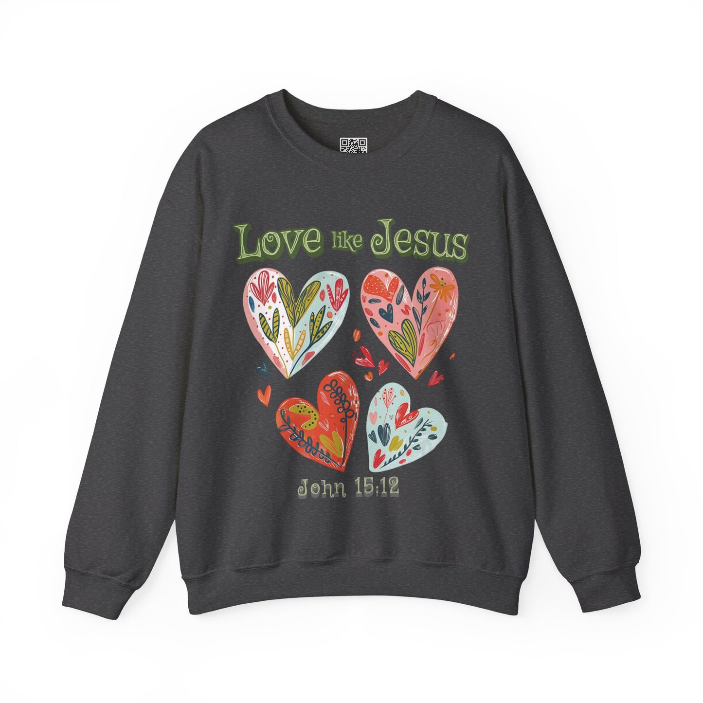 Love like Jesus Unisex Heavy Blend Crewneck Sweatshirt, Christian Merch, Christian Streetwear, Ministry Shirt, Faith Based Shirt, Jesus Apparel