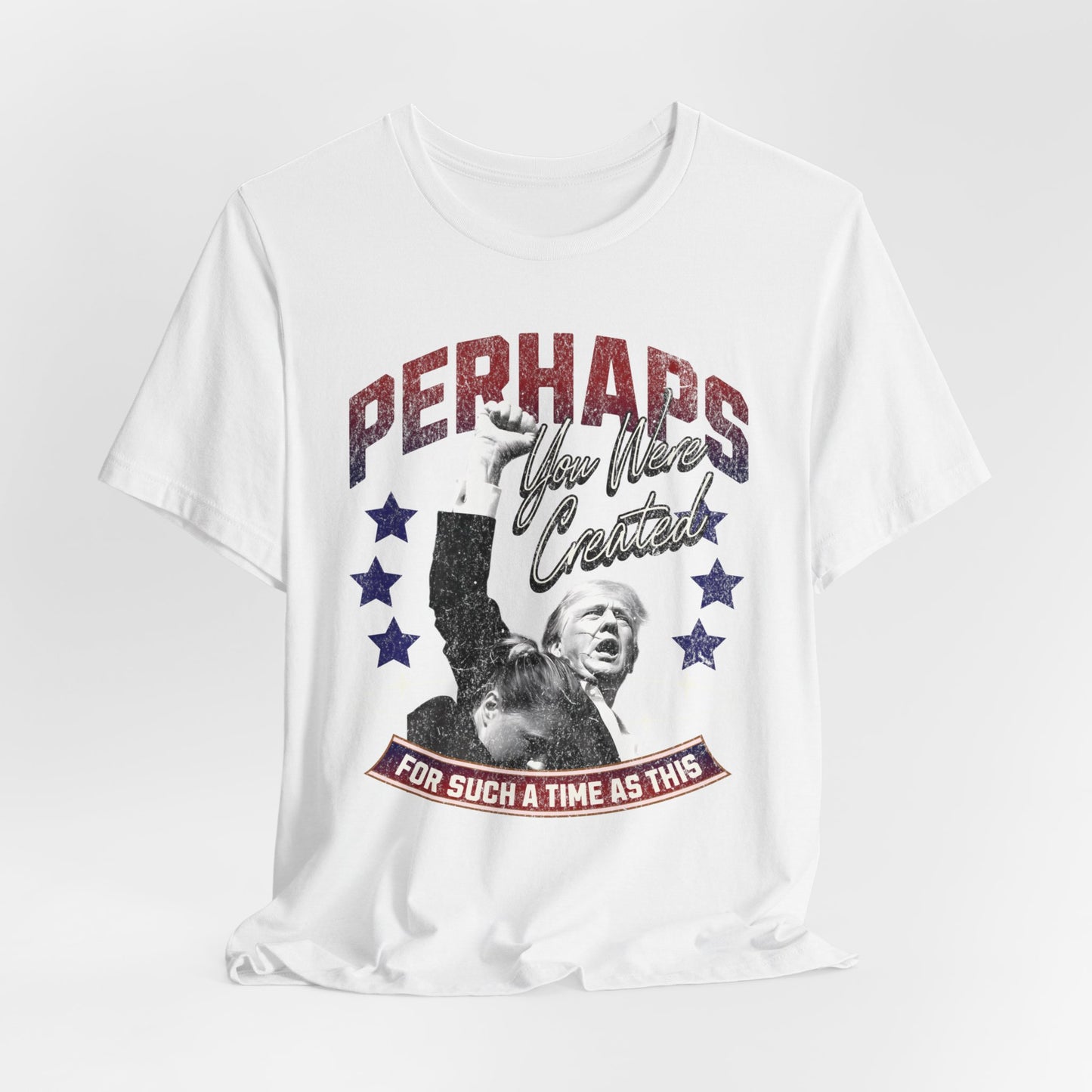 Perhaps you were Created for Such a Time as This T-Shirt - Unisex Jersey Short Sleeve Tee, Election Apparel, Election 2024, Trump Apparel, Fight Fight Fight