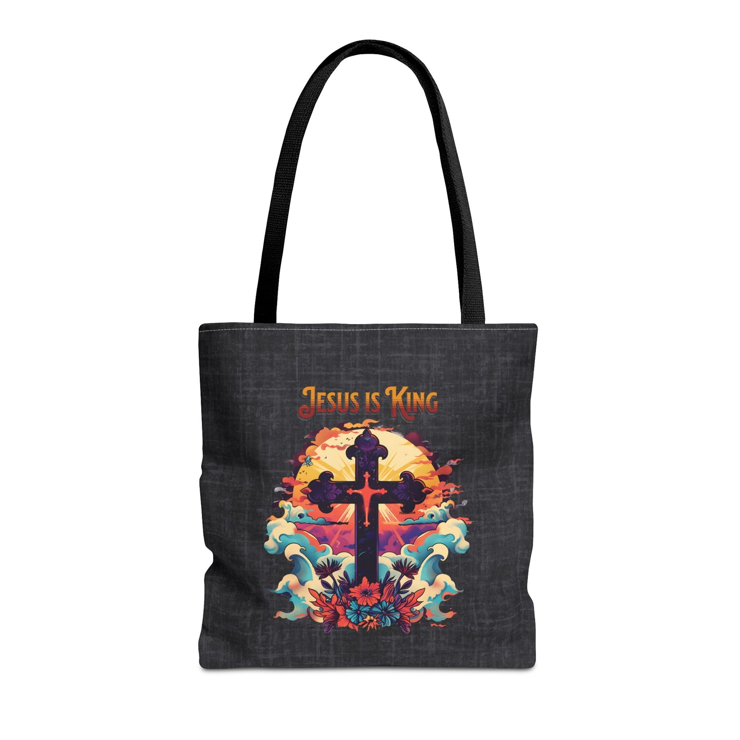 Jesus is King Tote Bag, Christian Merch, The Way the Truth the Life, Travel Bag, Bible Bag, , Book Bag, Getaway Bag, Secret Santa Gift, Gift for Church People
