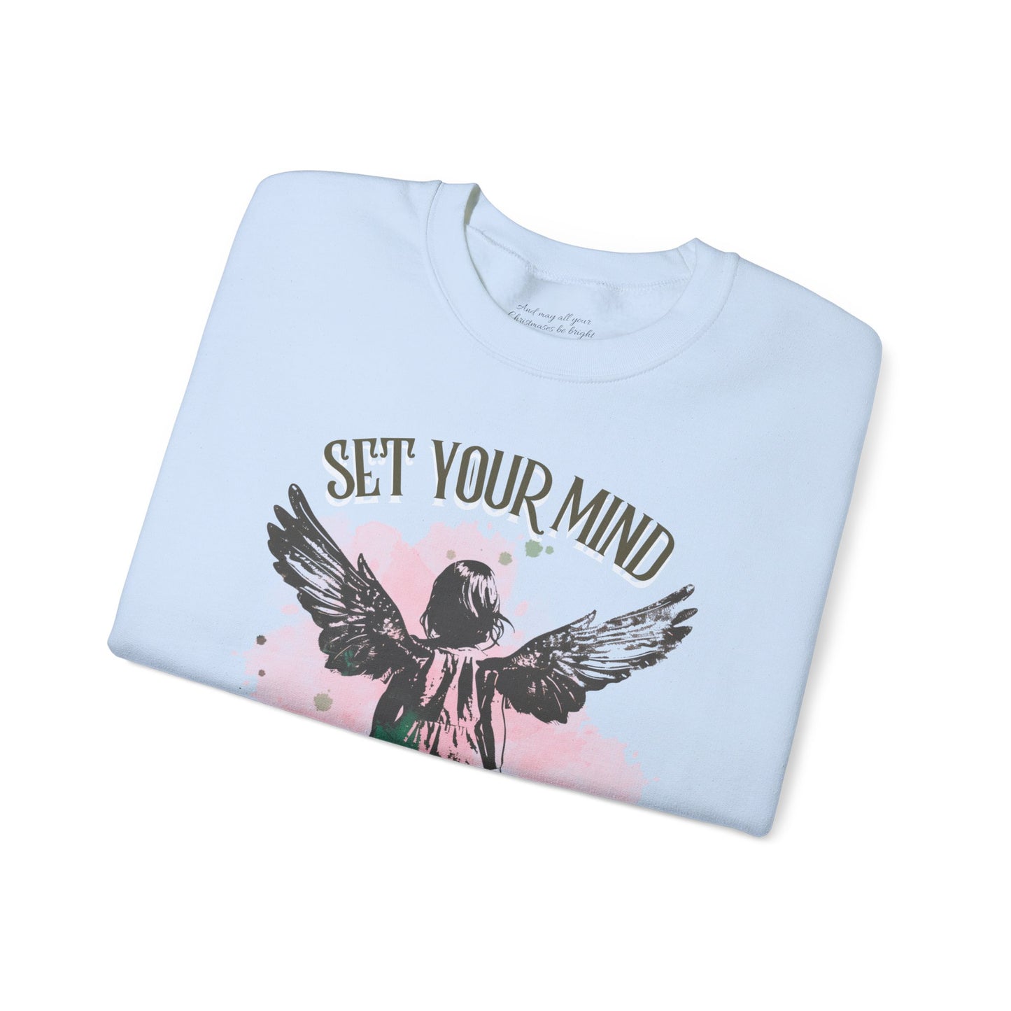 Set Your Mind on the Things Above Sweatshirt, Unisex Heavy Blend™ Crewneck, Christian Apparel, Biblical Clothing, Inspirational Apparel, Jesus Shirt