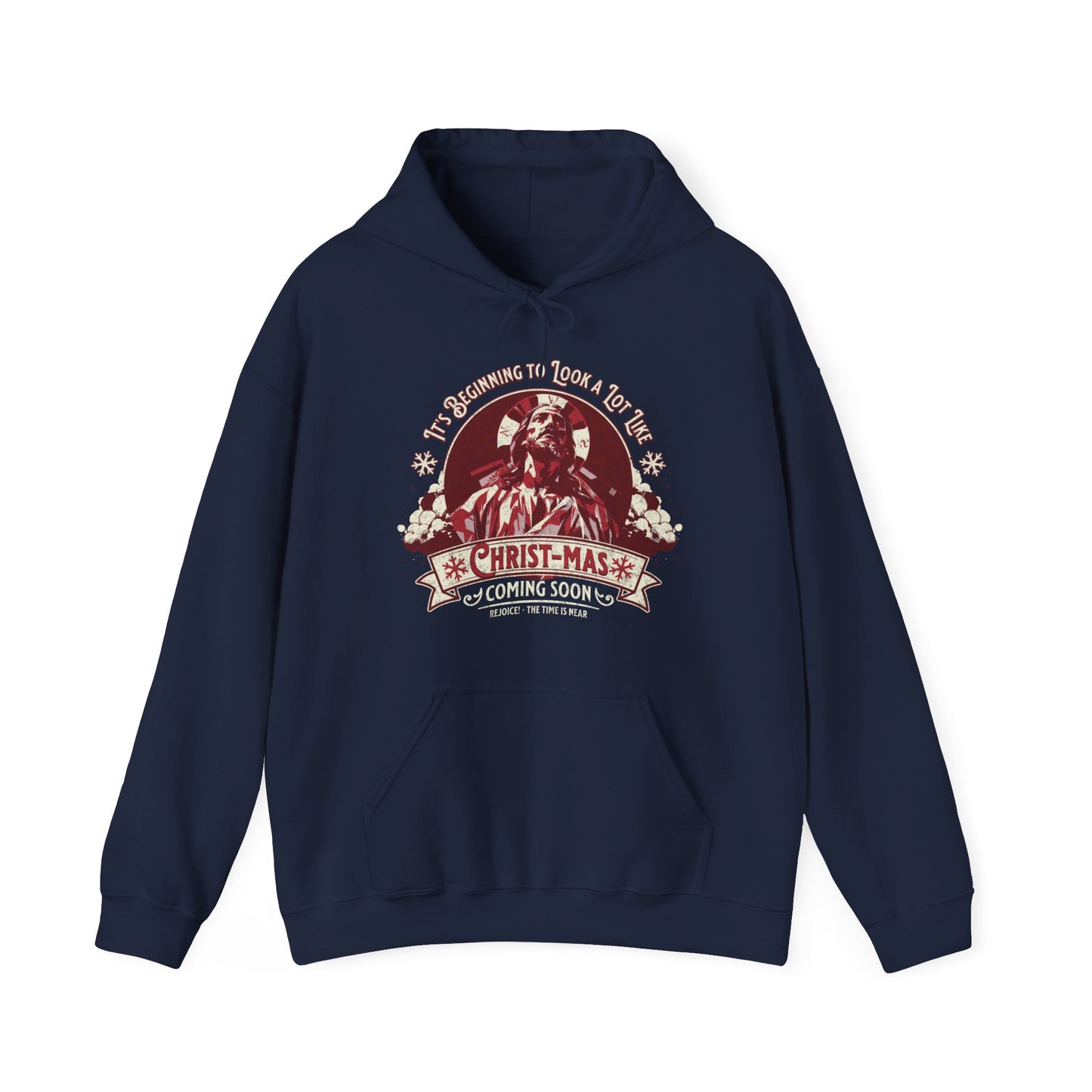It's Beginning to Look A Lot like Christ-mas Unisex Heavy Blend™ Hooded Sweatshirt, Christian Merch, Christian Streetwear, Ministry Shirt, Faith Based Shirt, Praise Hoodie