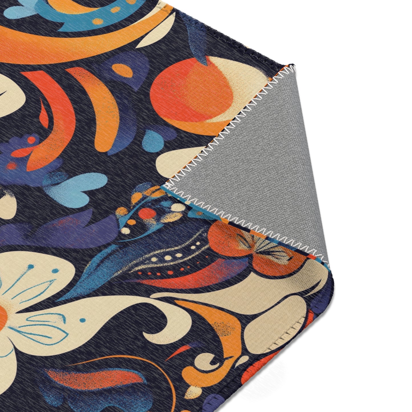 Modern Boho Area Rug, Funky, Colorful, & Unique Area Rugs, Custom Print Rug or Bathmat, 3 Sizes - 24x36 in, 36x60 in and 48x72 in