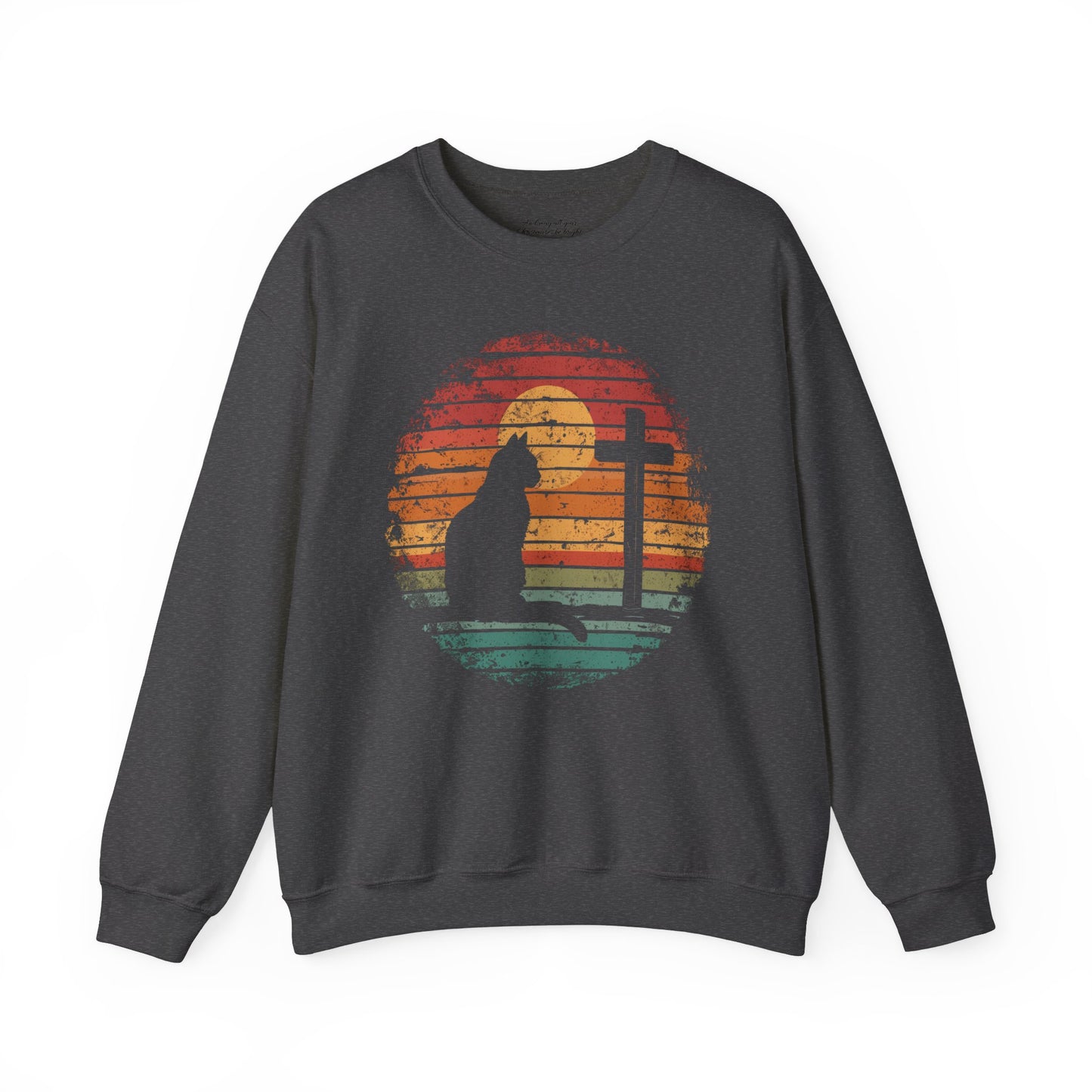 Cats and Jesus Sweatshirt, Unisex Heavy Blend™ Crewneck, Christian Apparel, Biblical Clothing, Inspirational Apparel, Jesus Shirt