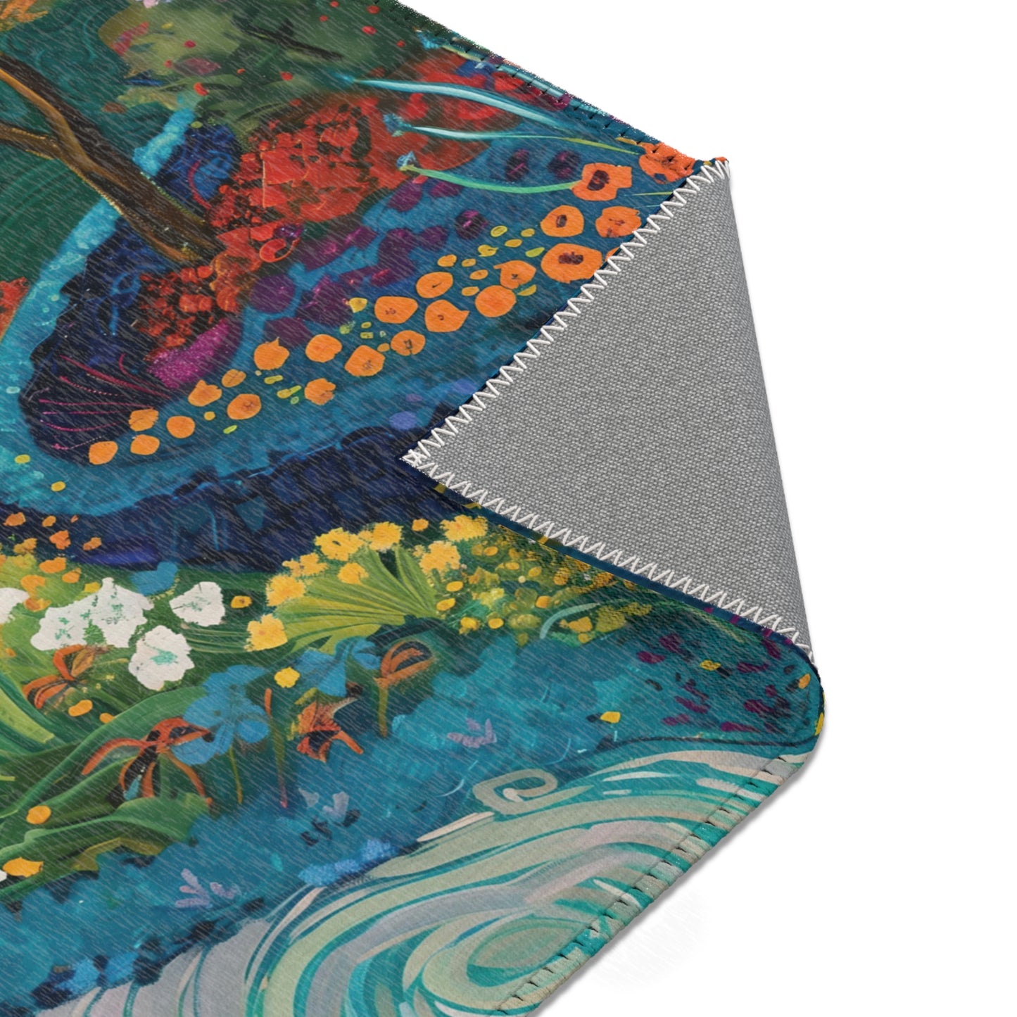 Van Gogh Inspired Area Rug, Funky, Colorful, & Unique Area Rugs, Custom Print Rug or Bathmat, 3 Sizes - 24x36 in, 36x60 in and 48x72 in