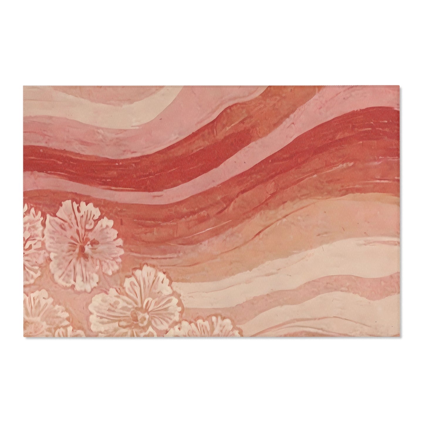Flowing Abstract Art Area Rug, Funky, Colorful, & Unique Area Rugs, Custom Print Rug or Bathmat, 3 Sizes - 24x36 in, 36x60 in and 48x72 in