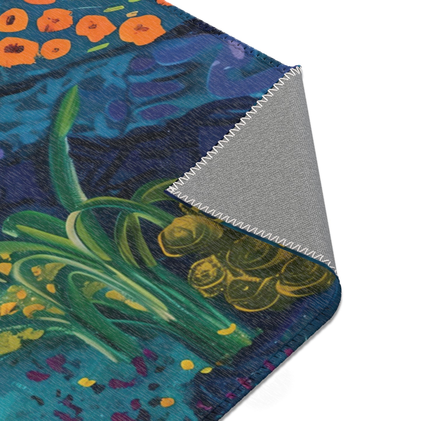 Van Gogh Inspired Area Rug, Funky, Colorful, & Unique Area Rugs, Custom Print Rug or Bathmat, 3 Sizes - 24x36 in, 36x60 in and 48x72 in