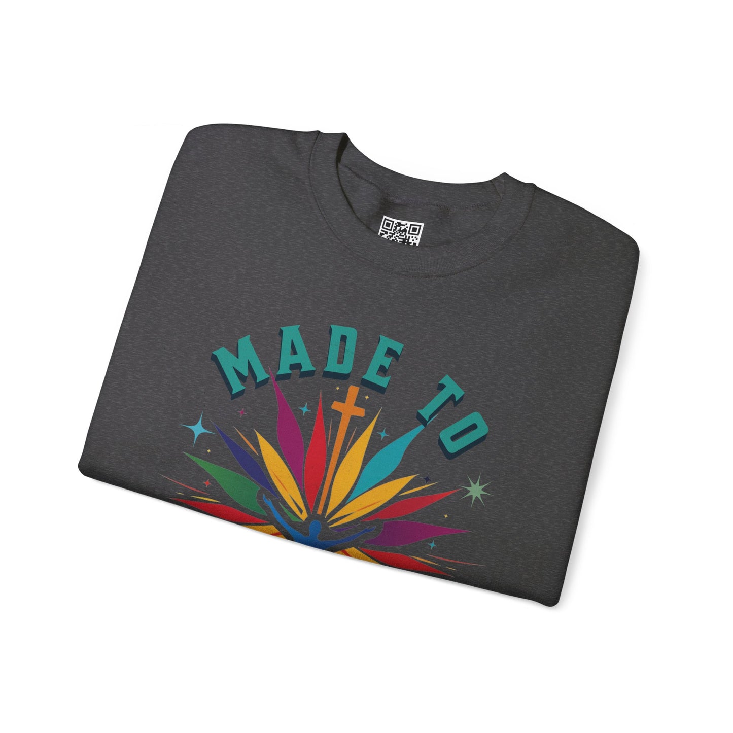 Made to Worship Unisex Heavy Blend Crewneck Sweatshirt, Christian Merch, Christian Streetwear, Ministry Shirt, Faith Based Shirt, Jesus Apparel