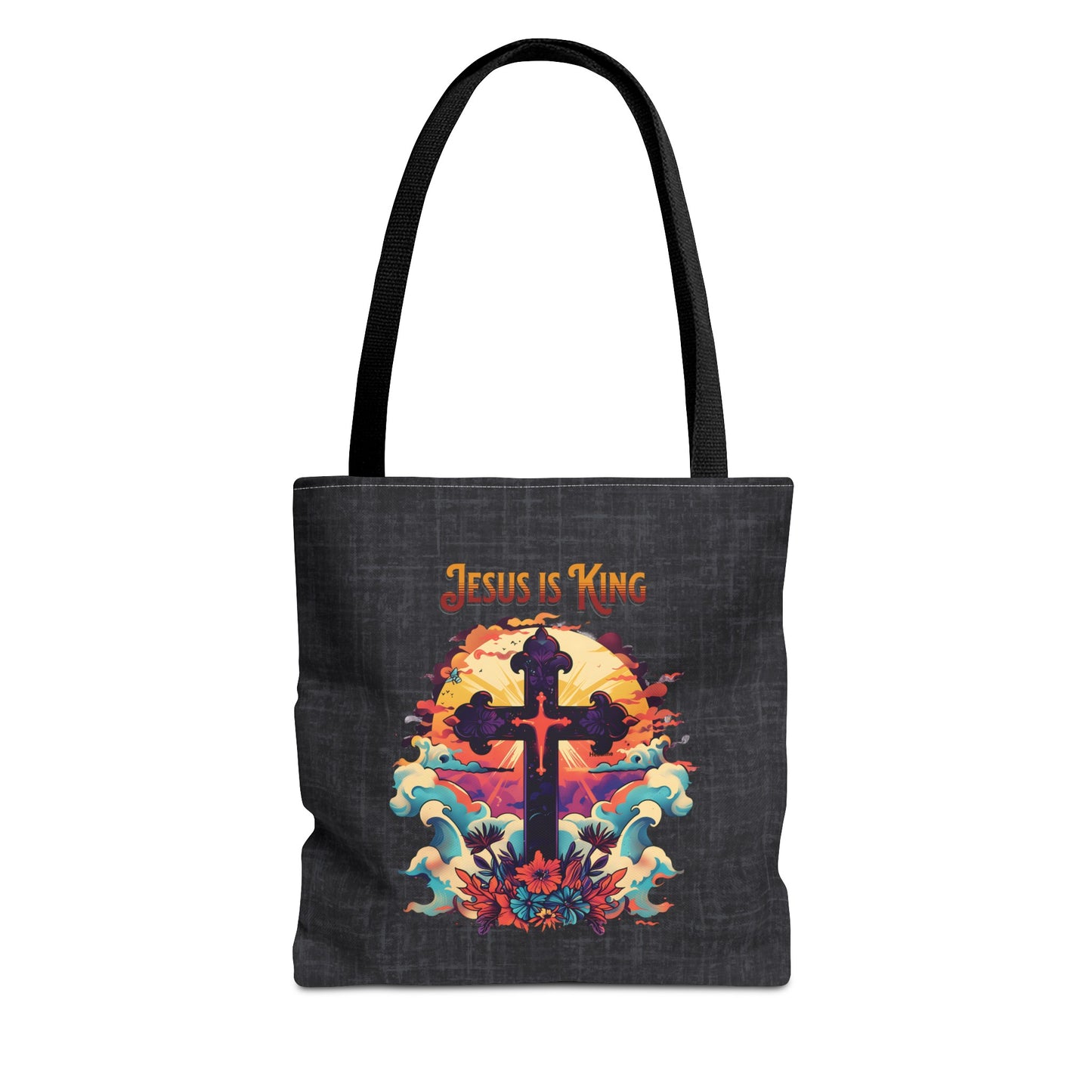 Jesus is King Tote Bag, Christian Merch, The Way the Truth the Life, Travel Bag, Bible Bag, , Book Bag, Getaway Bag, Secret Santa Gift, Gift for Church People