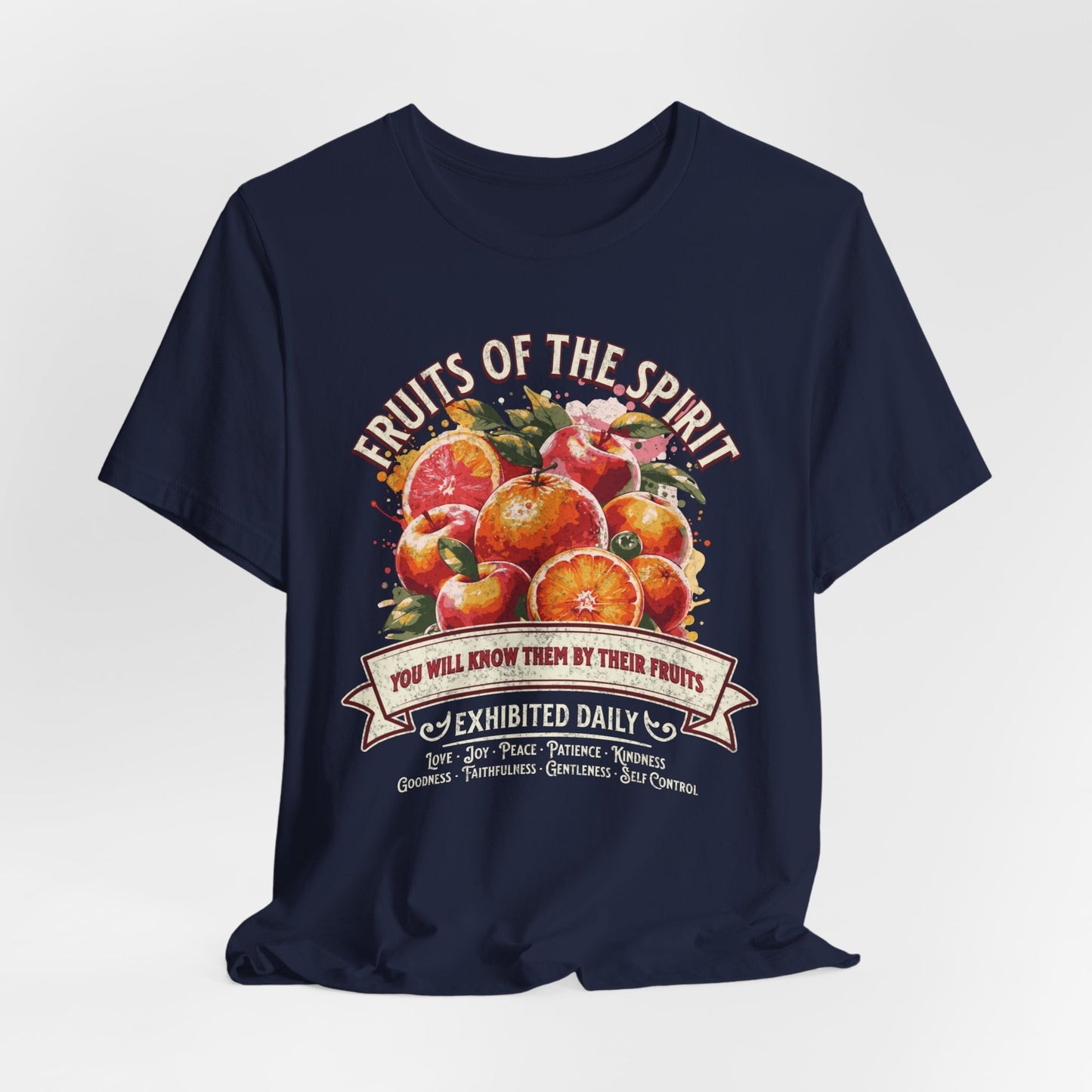 Fruits of the Spirit T-Shirt - Unisex Jersey Short Sleeve Tee, Christian Merch, Christian Streetwear, Fruit of the Spirit, Jesus Apparel
