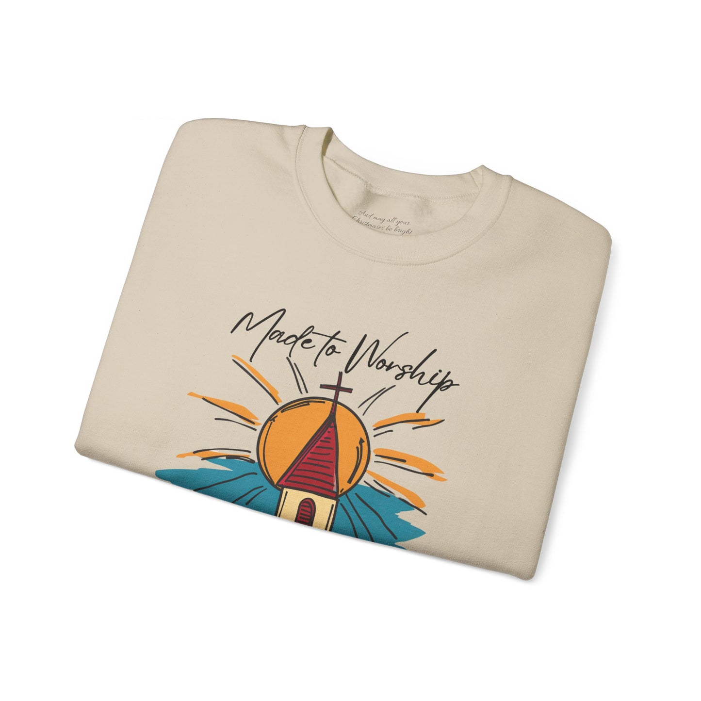 Made to Worship Sweatshirt, Unisex Heavy Blend™ Crewneck, Christian Apparel, Biblical Clothing, Inspirational Apparel, Jesus Shirt