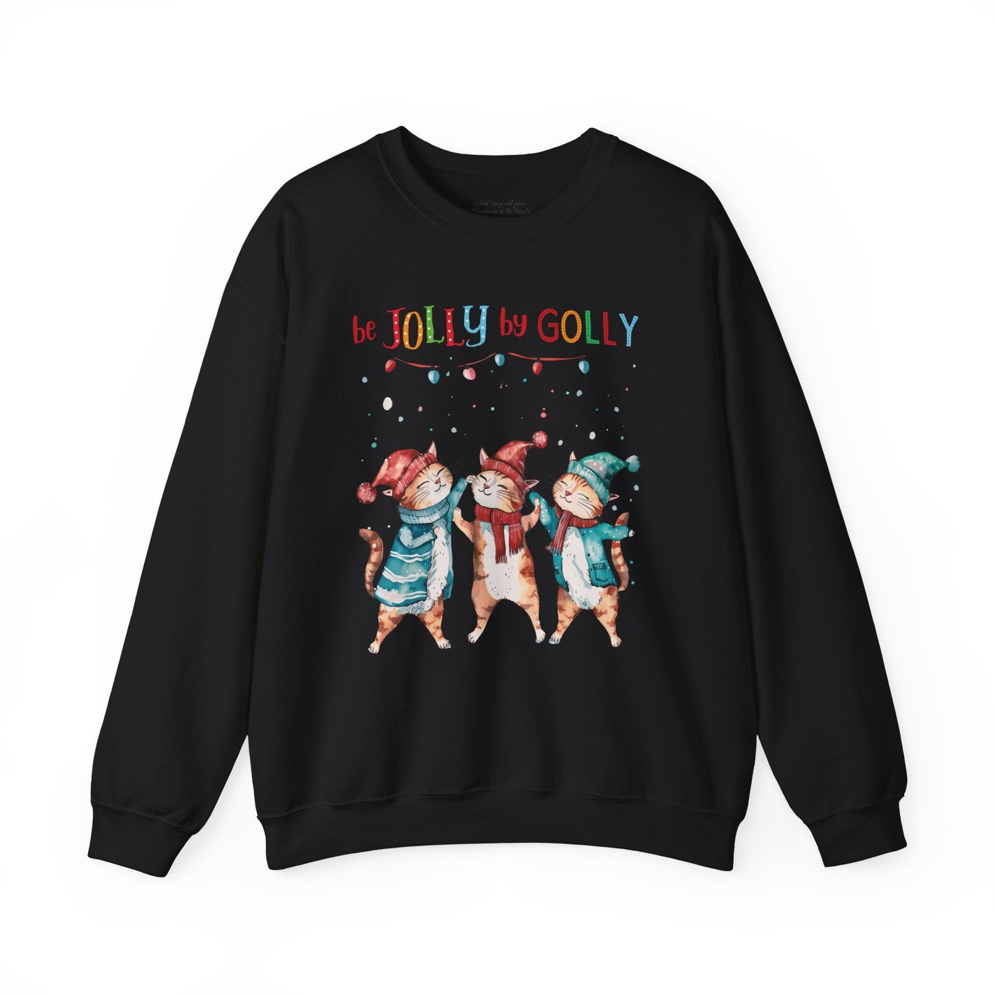 Be Jolly Cat Christmas Sweatshirt, Unisex Heavy Blend™ Crewneck, Cat Mom Shirt, Veterinarian Gift, Secret Santa Gift, Cat Sweatshirt