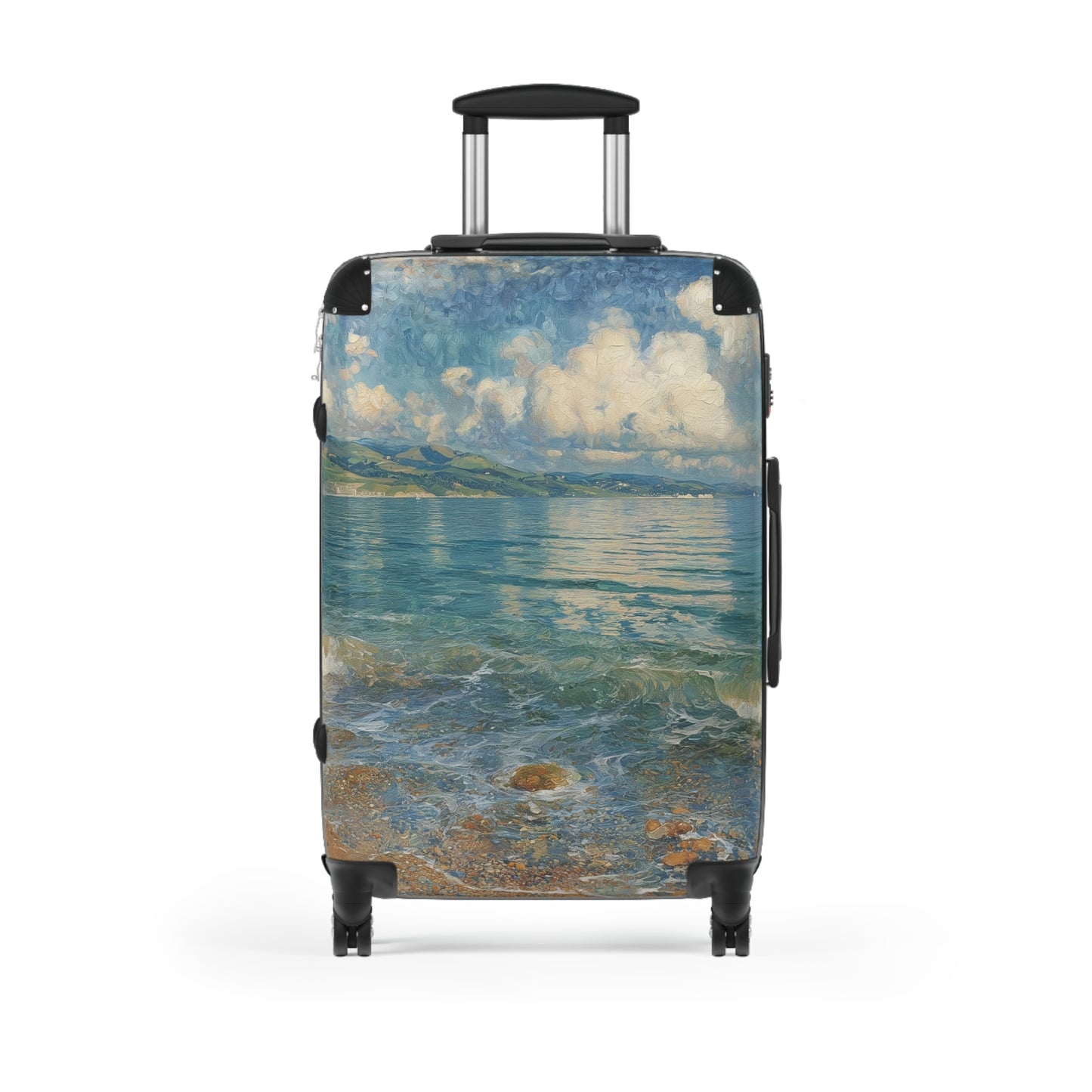 Gustav Klimt Inspired Suitcase, Bright and Colorful Tropical Luggage for Airport, Rolling Weekender Travel Bag Gift for Flight Attendant