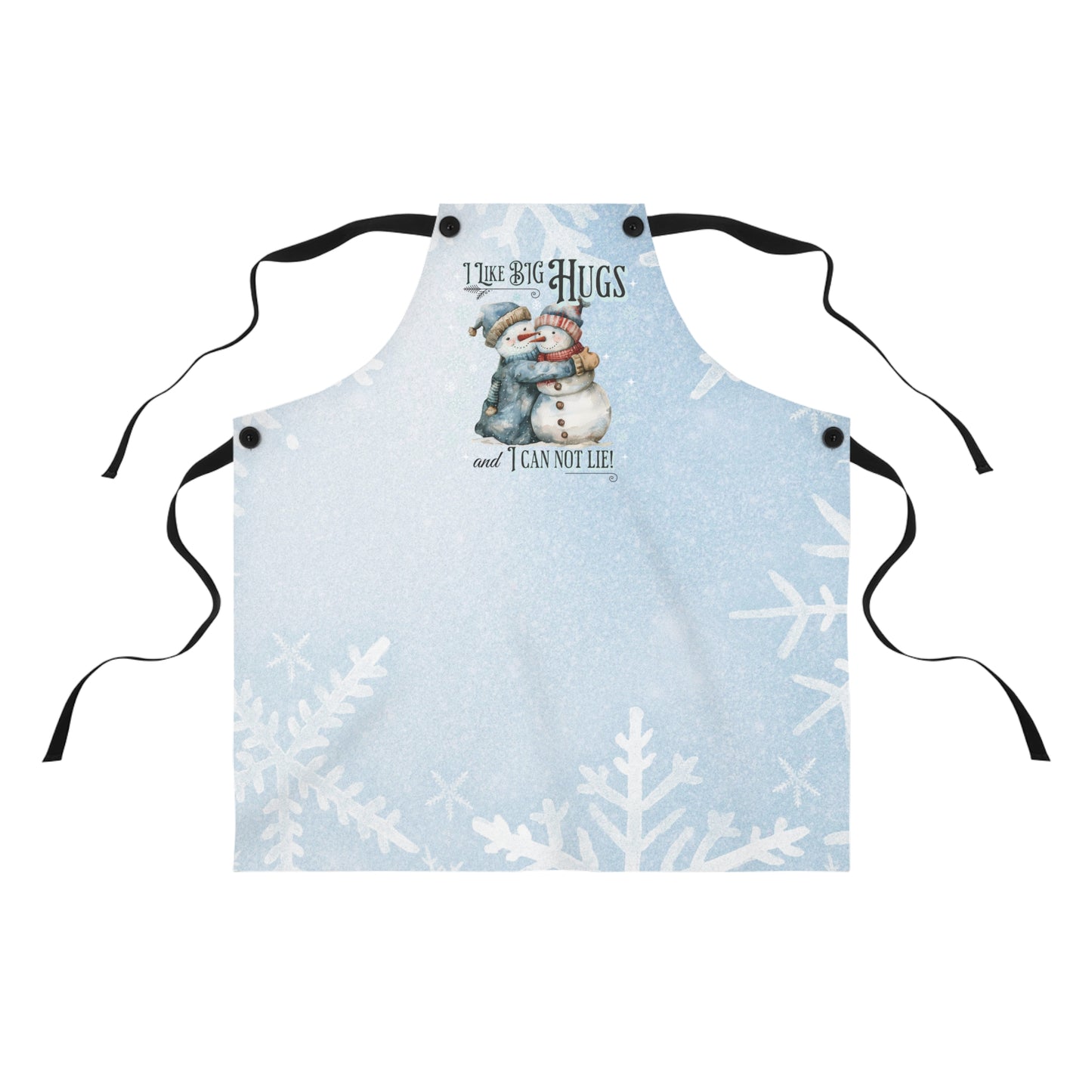 I Like Big Hugs and I Can Not Lie, Snowman Christmas Apron (AOP), Cute Holiday Apron, Frosty the Snowman, Gifts for Christmas Kitchen