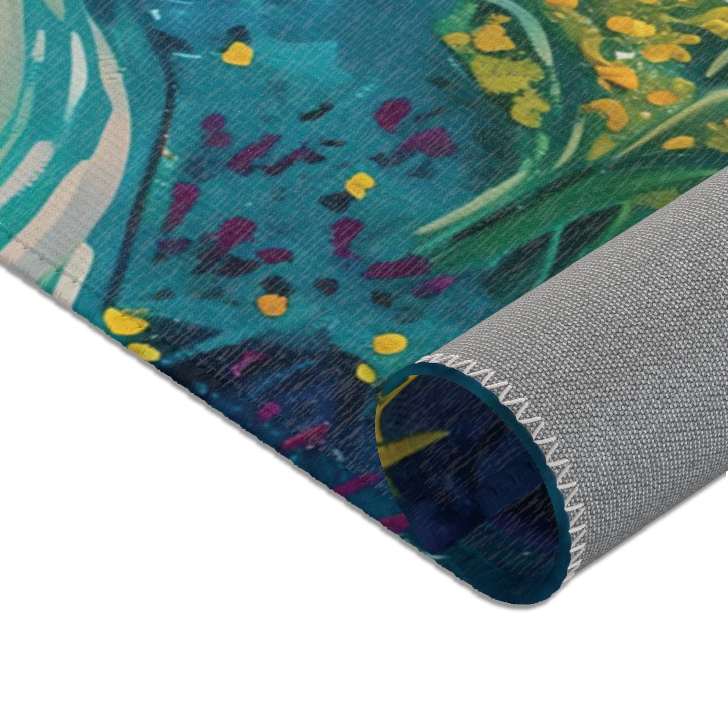 Van Gogh Inspired Area Rug, Funky, Colorful, & Unique Area Rugs, Custom Print Rug or Bathmat, 3 Sizes - 24x36 in, 36x60 in and 48x72 in