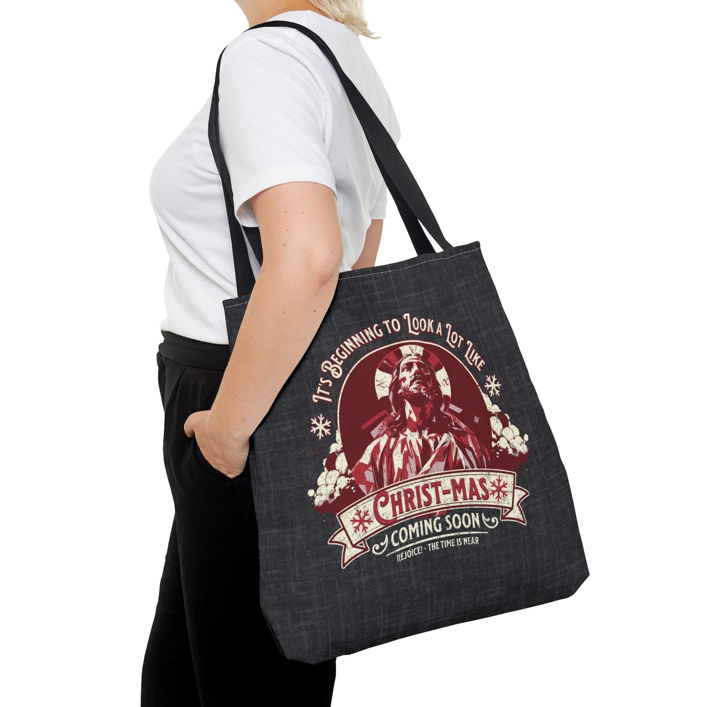 It's Beginning to Look A Lot like Christ-mas Tote Bag, Travel Bag, Bible Bag, Gift for Church Member, Book Bag, Getaway Bag, Vacation Bible School, Church Camp Bag