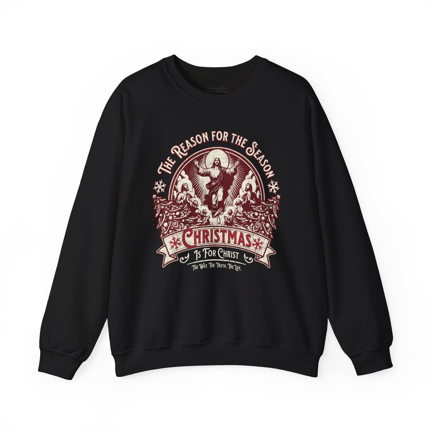 Jesus is the Reason Christmas Sweatshirt, Unisex Heavy Blend Crewneck, Presents for Mom, Jesus Sweater, Glory to God, Christian Christmas