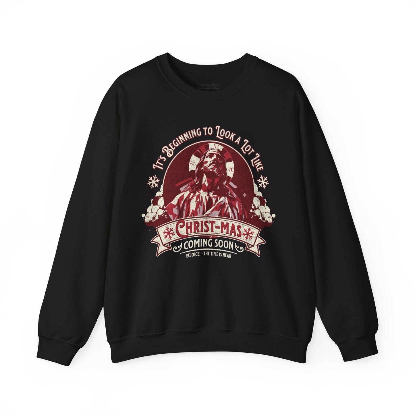 It's Beginning to Look A Lot like Christ-mas Sweatshirt, Unisex Heavy Blend Crewneck, Presents for Mom, Jesus Sweater, Glory to God, Christian Jesus is the Reason