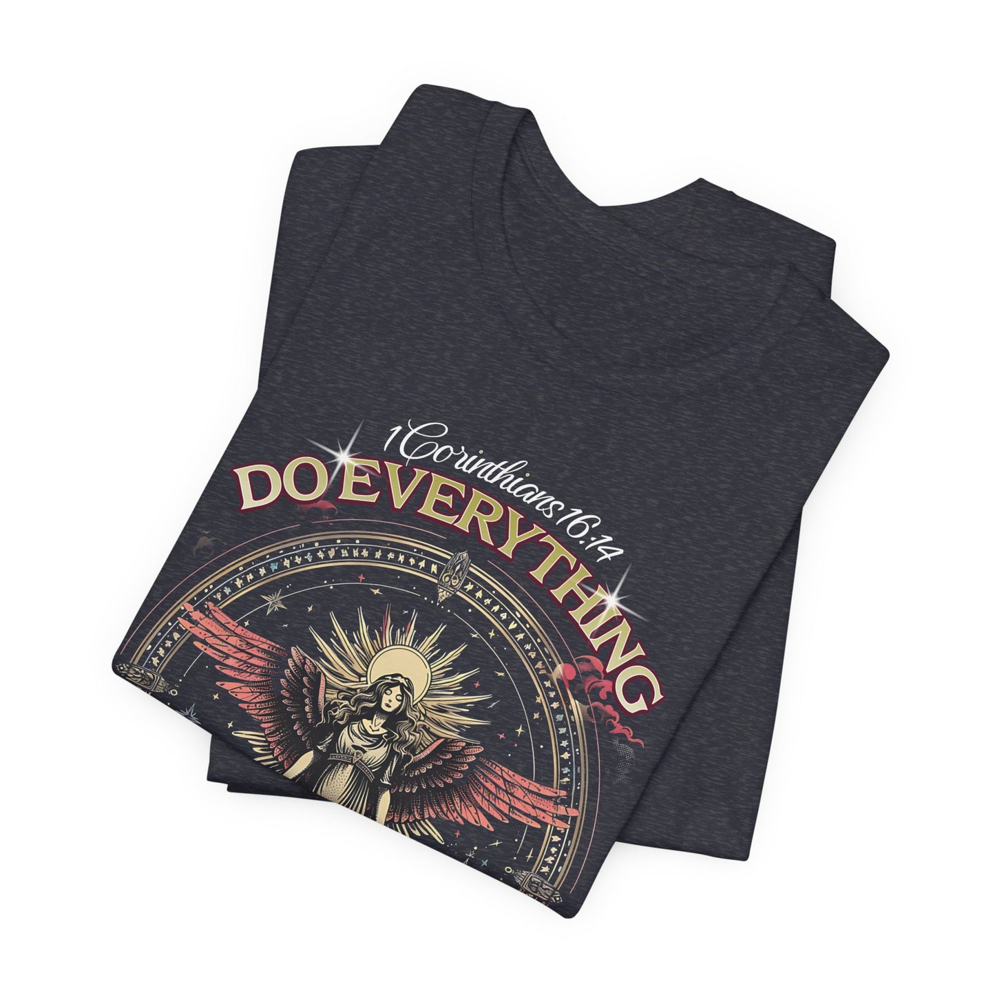 Do Everything in Love T-Shirt - Unisex Jersey Short Sleeve Tee, Christian Merch, Christian Streetwear, Faith Based Shirt
