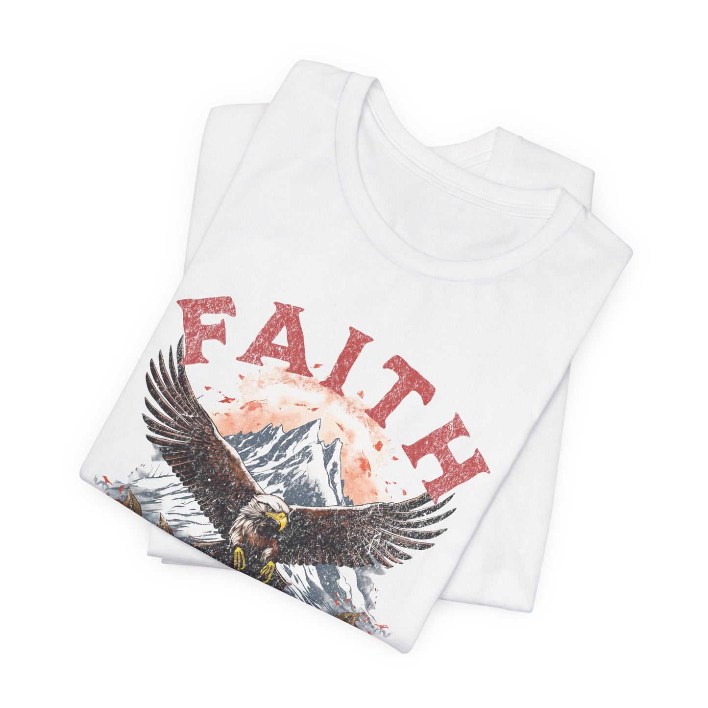 Faith Will Move Mountains T-Shirt - Unisex Jersey Short Sleeve Tee, Christian Merch, Christian Streetwear, Faith Based Shirt, Jesus Apparel