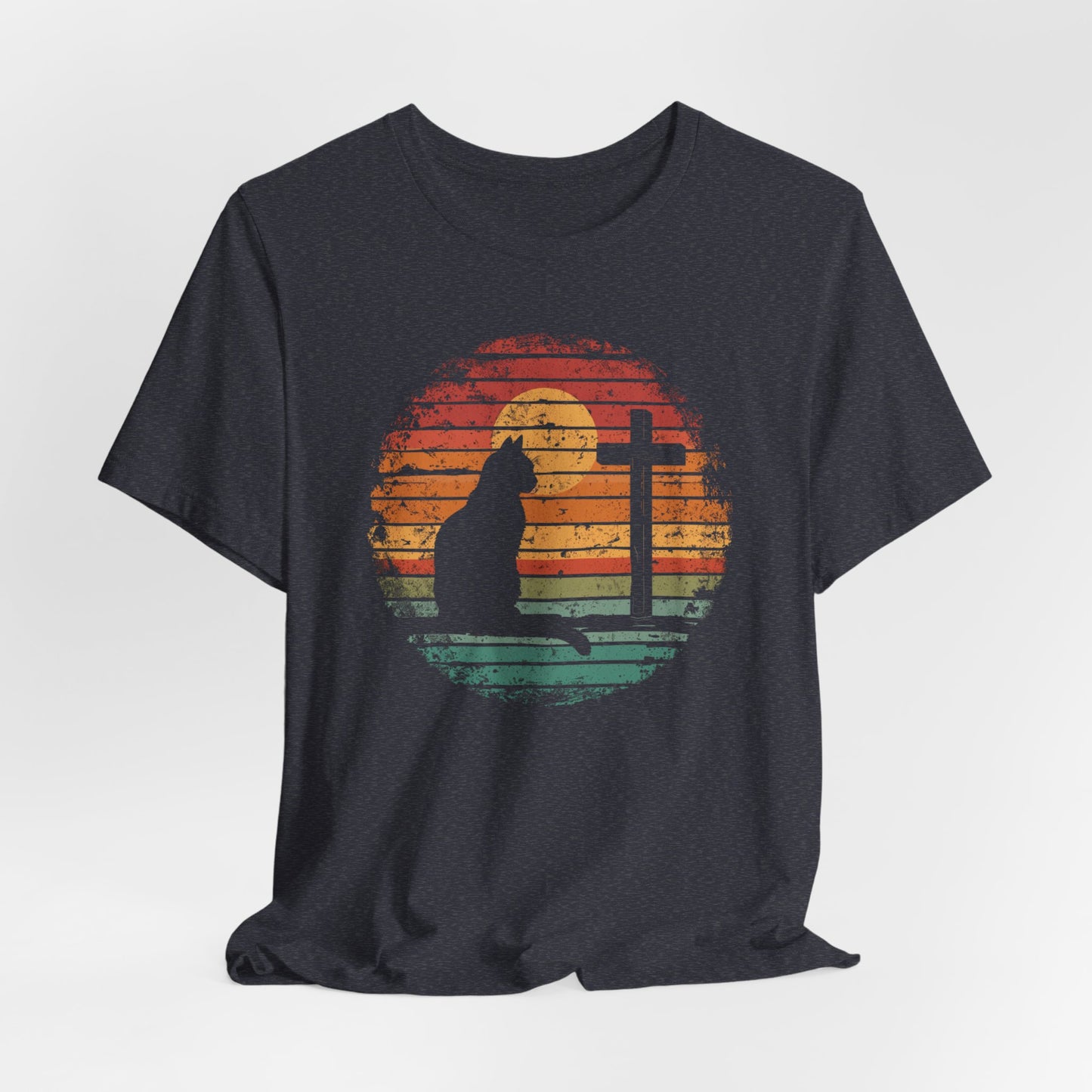 Cats and Jesus T-shirt - Unisex Jersey Short Sleeve Tee, Christian Merch, Christian Streetwear, Faith Based Shirt, Christian Apparel, Christian Shirts