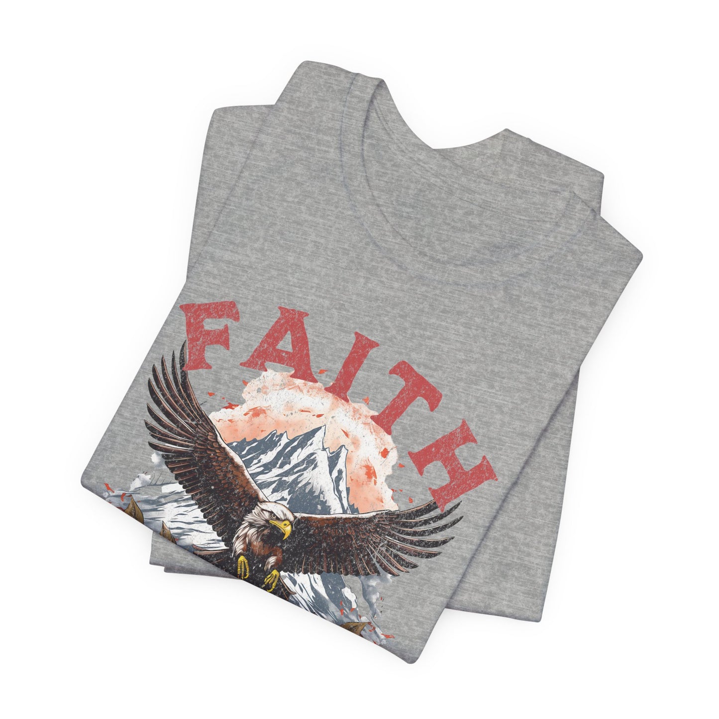 Faith Will Move Mountains T-Shirt - Unisex Jersey Short Sleeve Tee, Christian Merch, Christian Streetwear, Faith Based Shirt, Jesus Apparel
