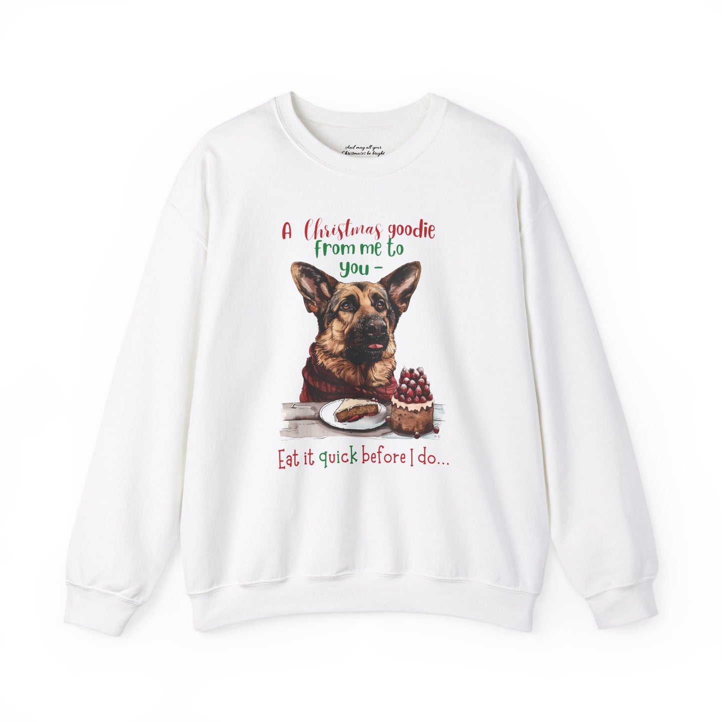 German Shepherd Christmas Sweatshirt, Unisex Heavy Blend™ Crewneck, Dog People or Veterinarian Gift, Dog Christmas Shirt, Cute Gift From Dog