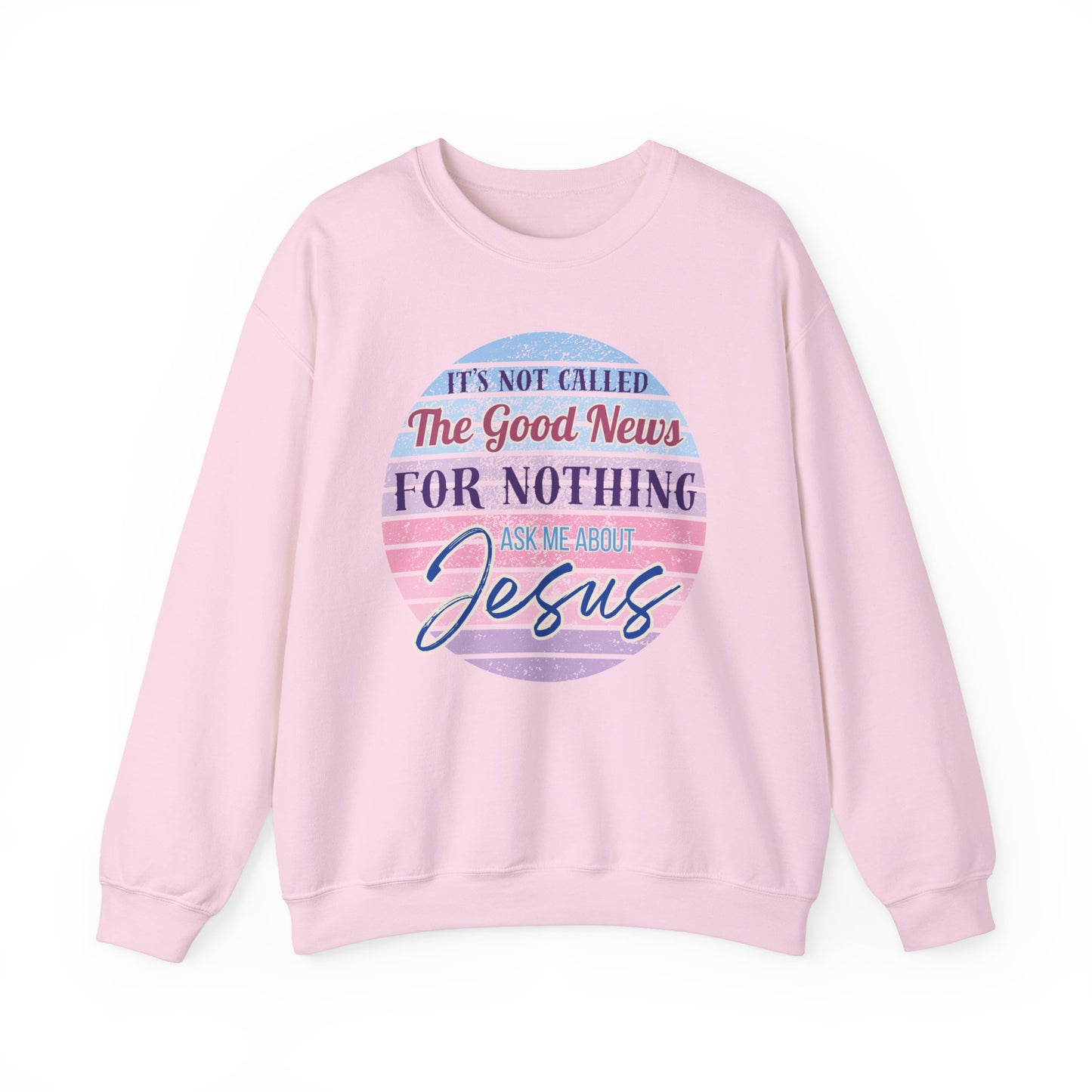 The Good News of Jesus Unisex Heavy Blend Crewneck Sweatshirt, Christian Merch, Christian Streetwear, Ministry Shirt, Faith Based Shirt, Jesus Apparel