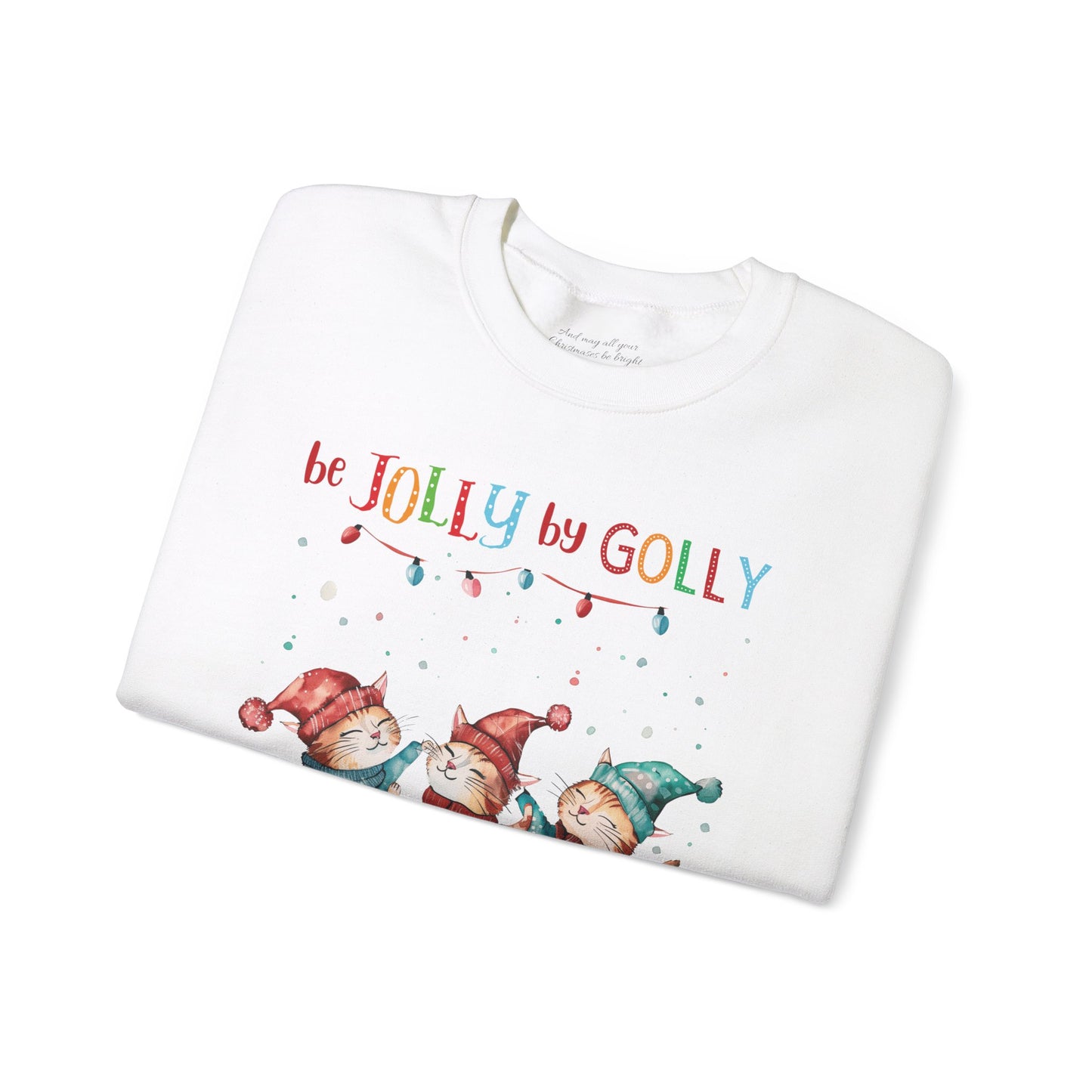 Be Jolly Cat Christmas Sweatshirt, Unisex Heavy Blend™ Crewneck, Cat Mom Shirt, Veterinarian Gift, Secret Santa Gift, Cat Sweatshirt